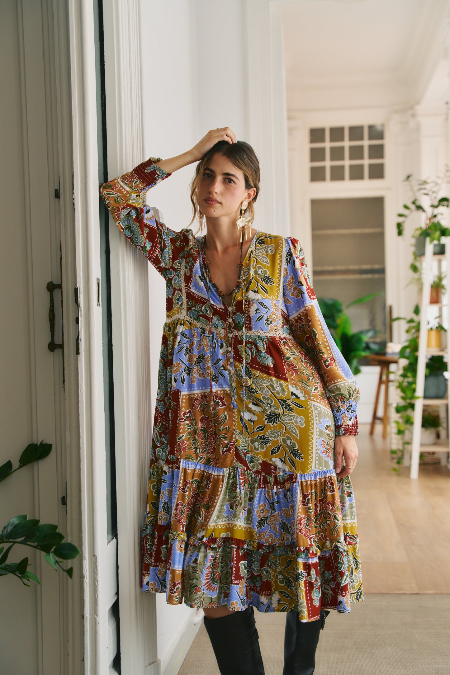 COTTAGE PRINT MONDAY MIDI DRESS