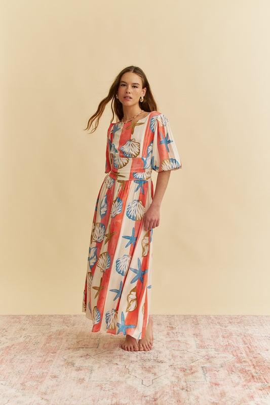 LONG ISLAND PRINT JADA MAXI DRESS