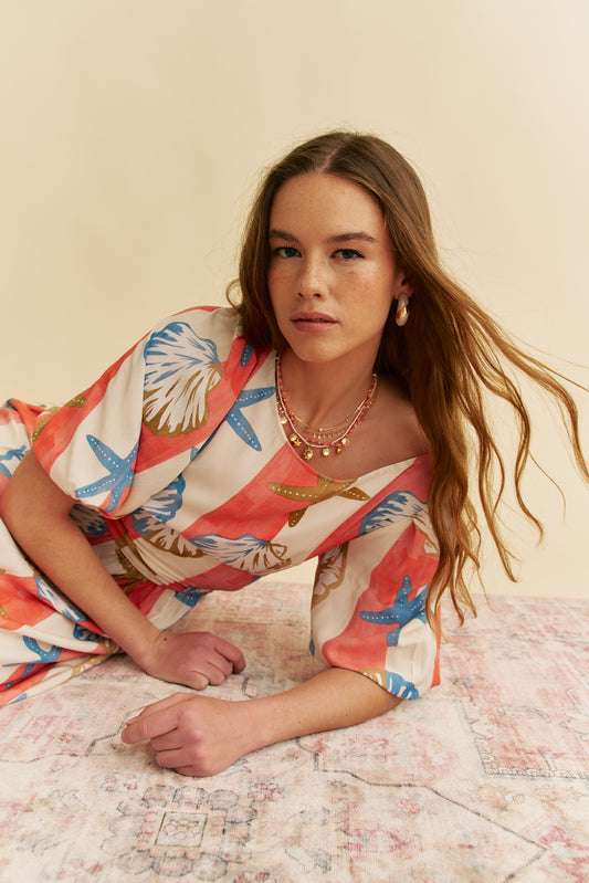LONG ISLAND PRINT JADA MAXI DRESS