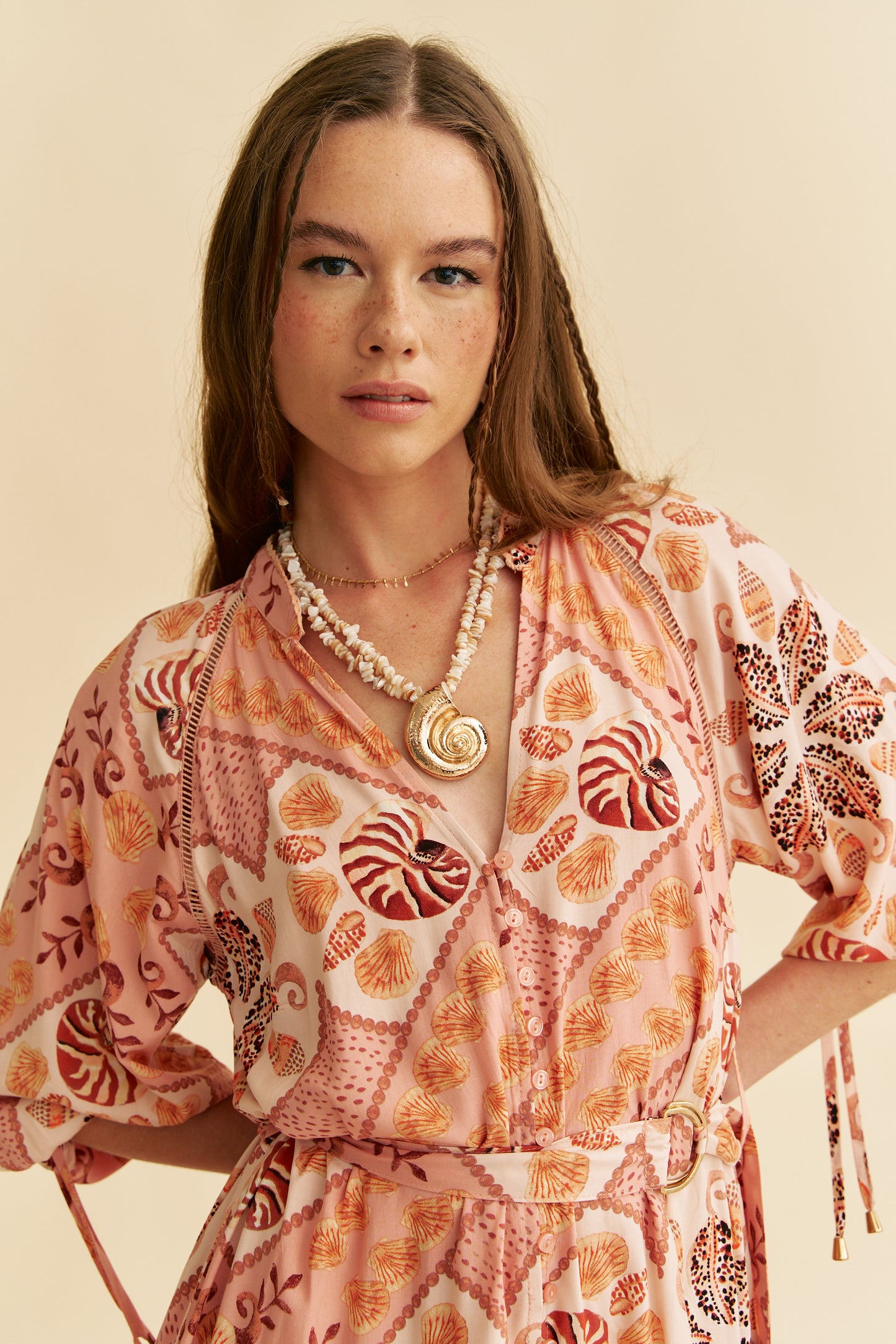 TAHITIAN PRINT INKA MINI DRESS 