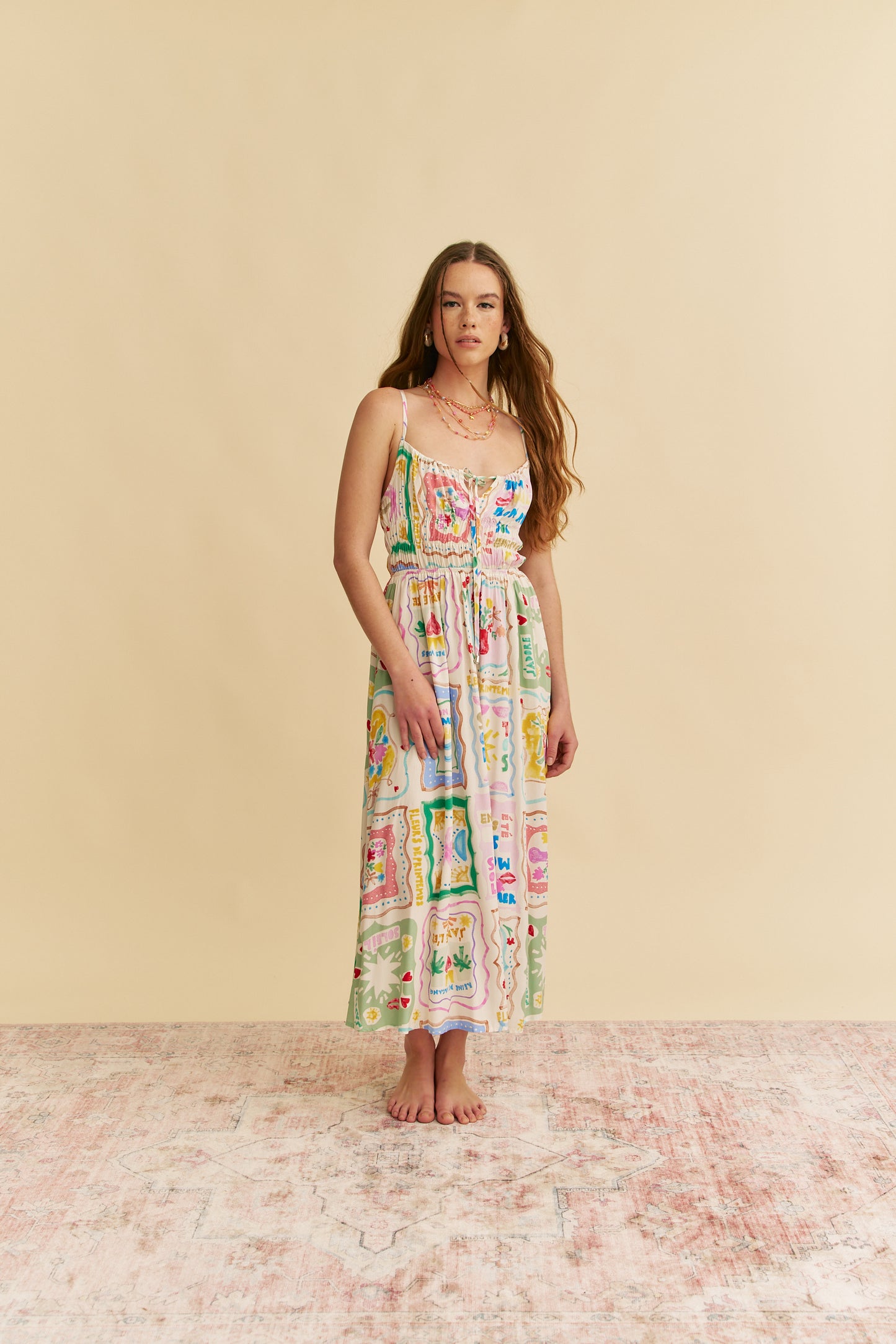 SOL MON AMI PRINT CARA DRESS