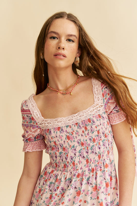 NADIRA PRINT AGATHA MINI DRESS