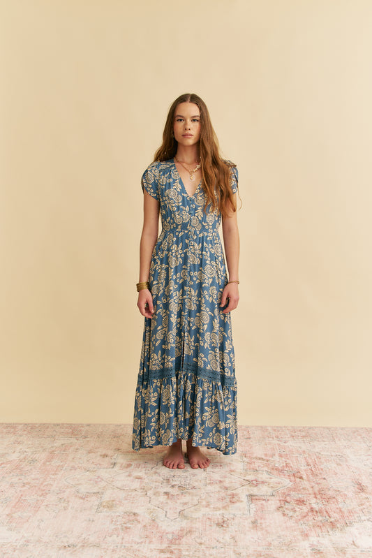 DAY DREAM SEA PRINT CARMEN MAXI