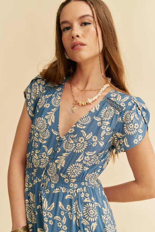 DAY DREAM SEA PRINT CARMEN MAXI