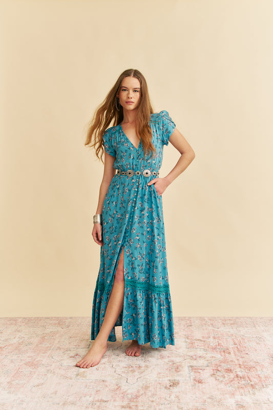 OCEAN EYES PRINT CARMEN MAXI