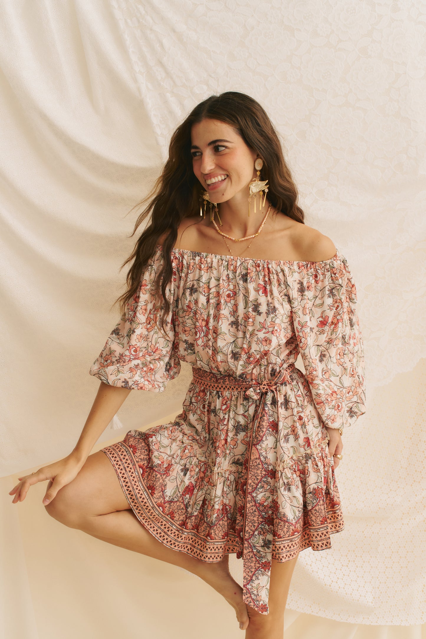 PAOLA PRINT MINI DRESS