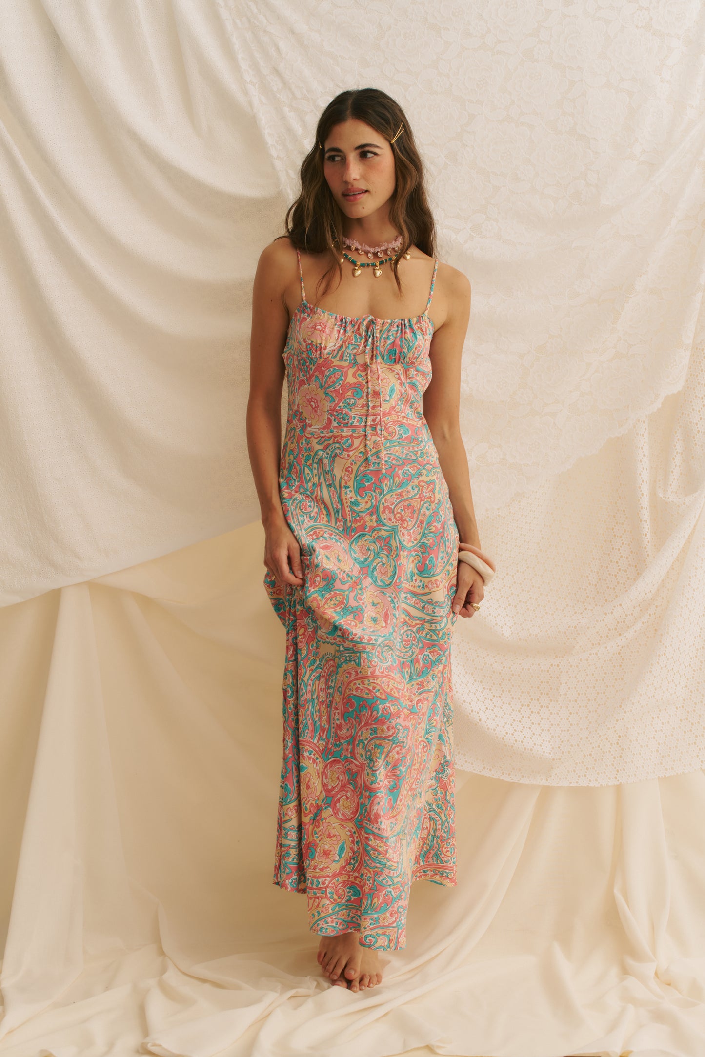 OCEAN LULLABY PRINT SPRITZ MAXI