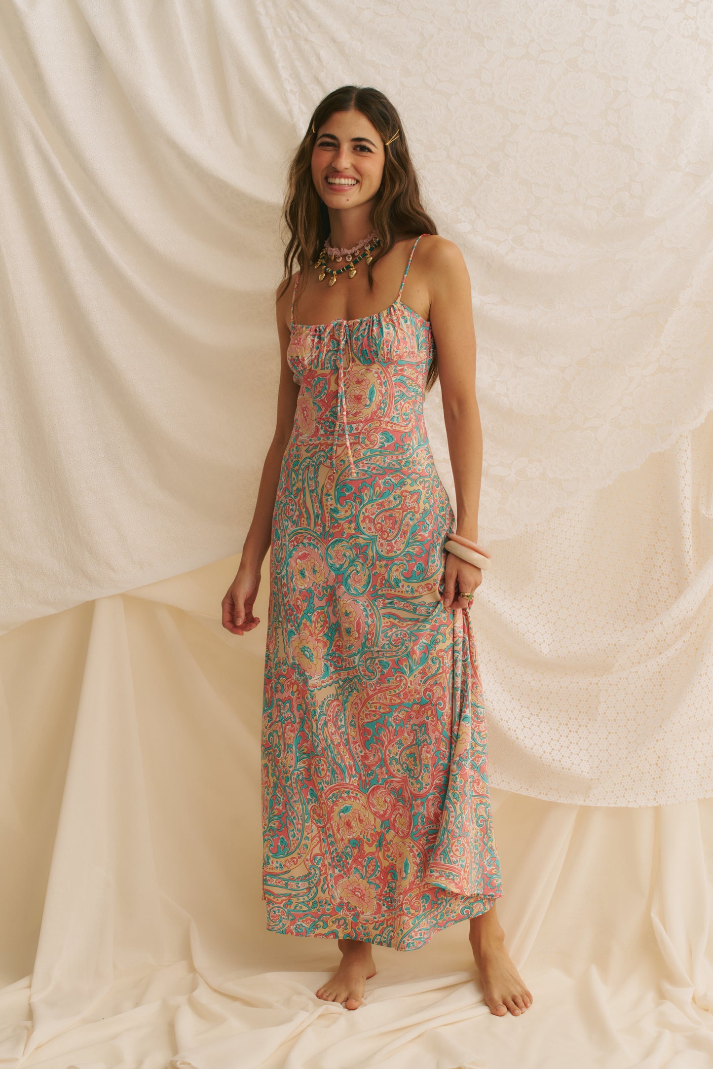 OCEAN LULLABY PRINT SPRITZ MAXI