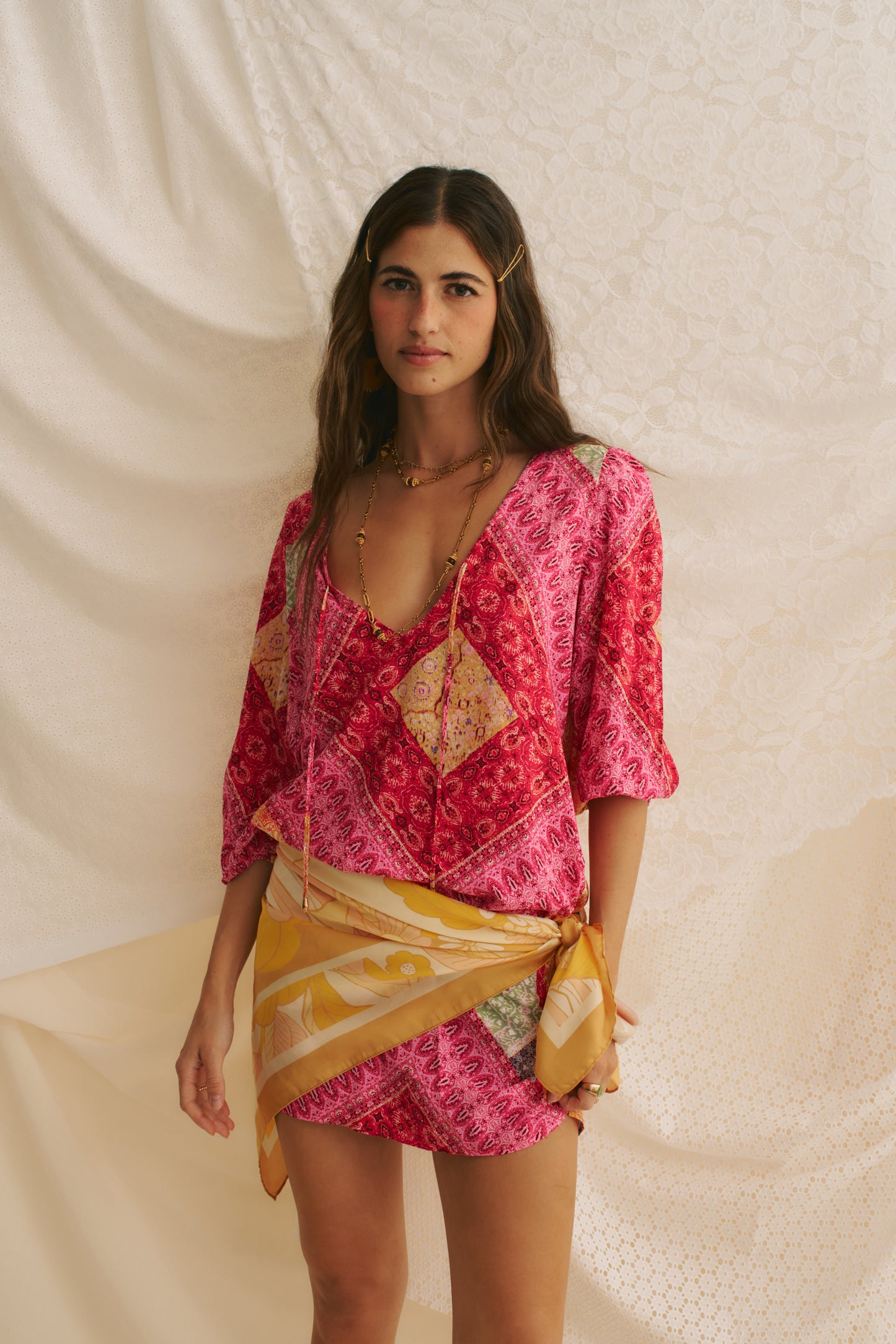 VIVA BONITA PRINT LAKE DRESS