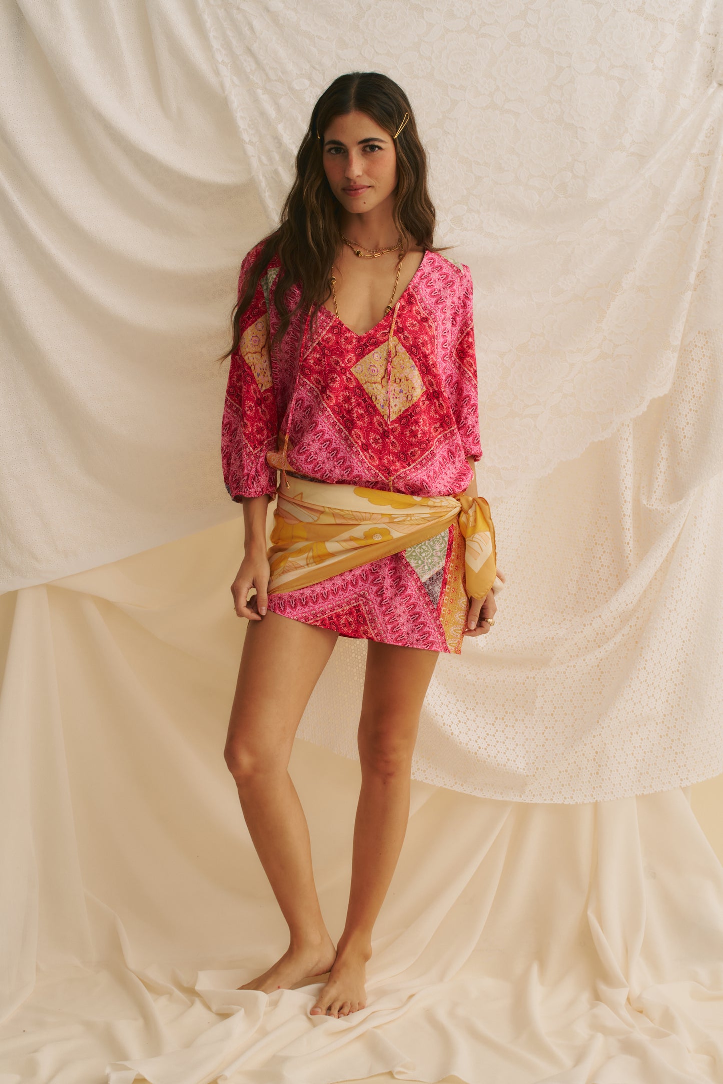 VIVA BONITA PRINT LAKE DRESS
