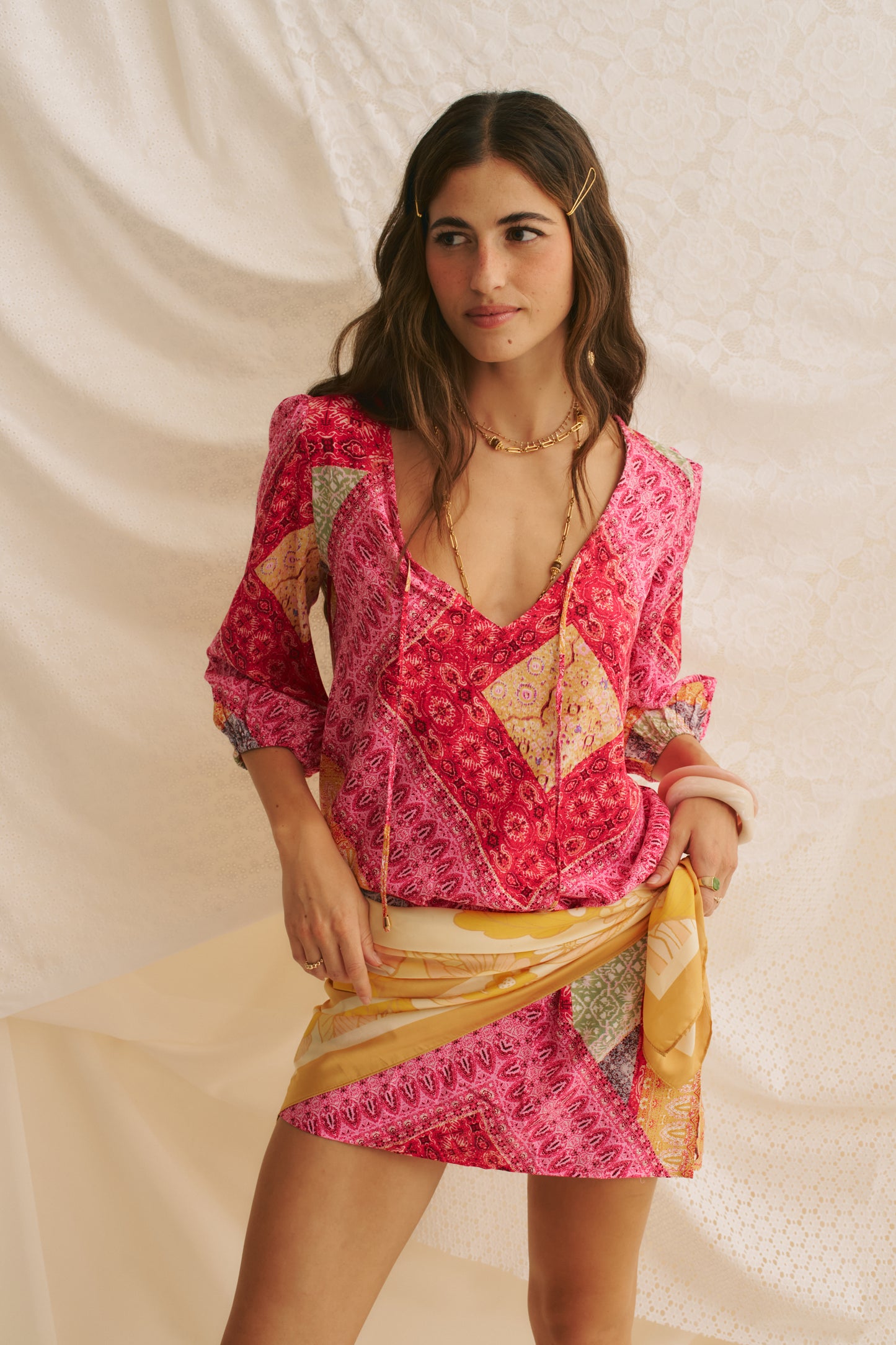 VIVA BONITA PRINT LAKE DRESS