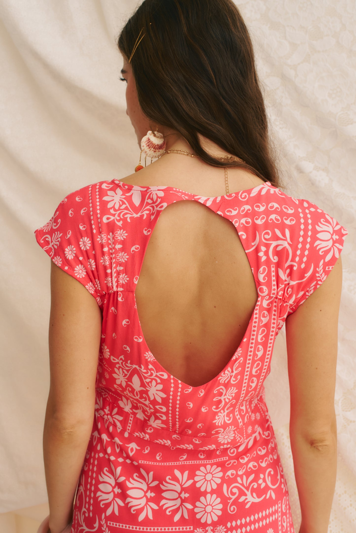 HIBISCA PRINT REMY MAXI DRESS