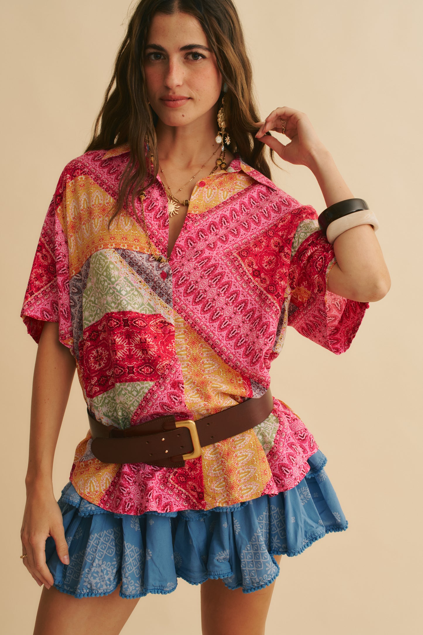 VIVA BONITA PRINT LOLA SHIRT