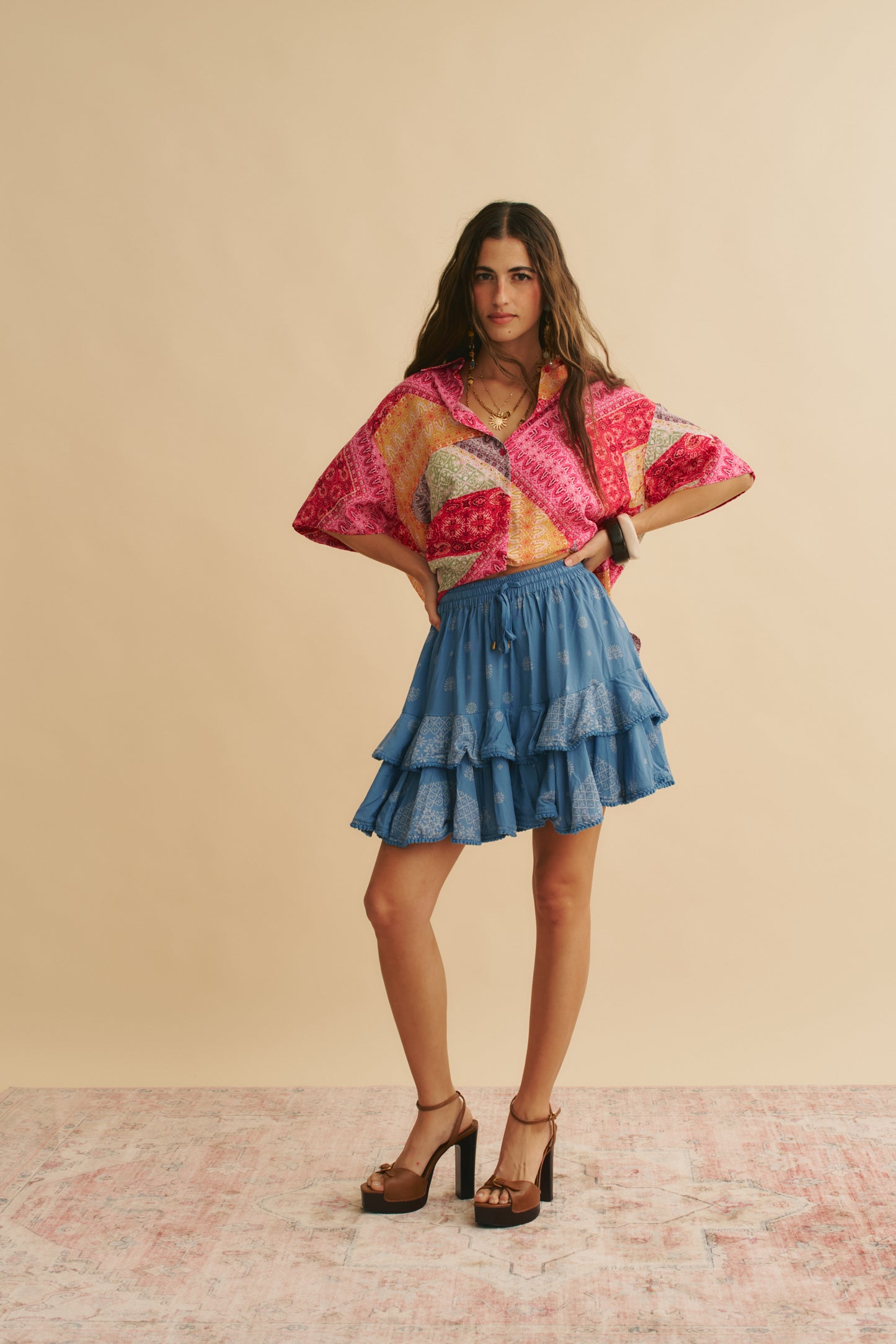 AZURRA PRINT MIRI MINI SKIRT