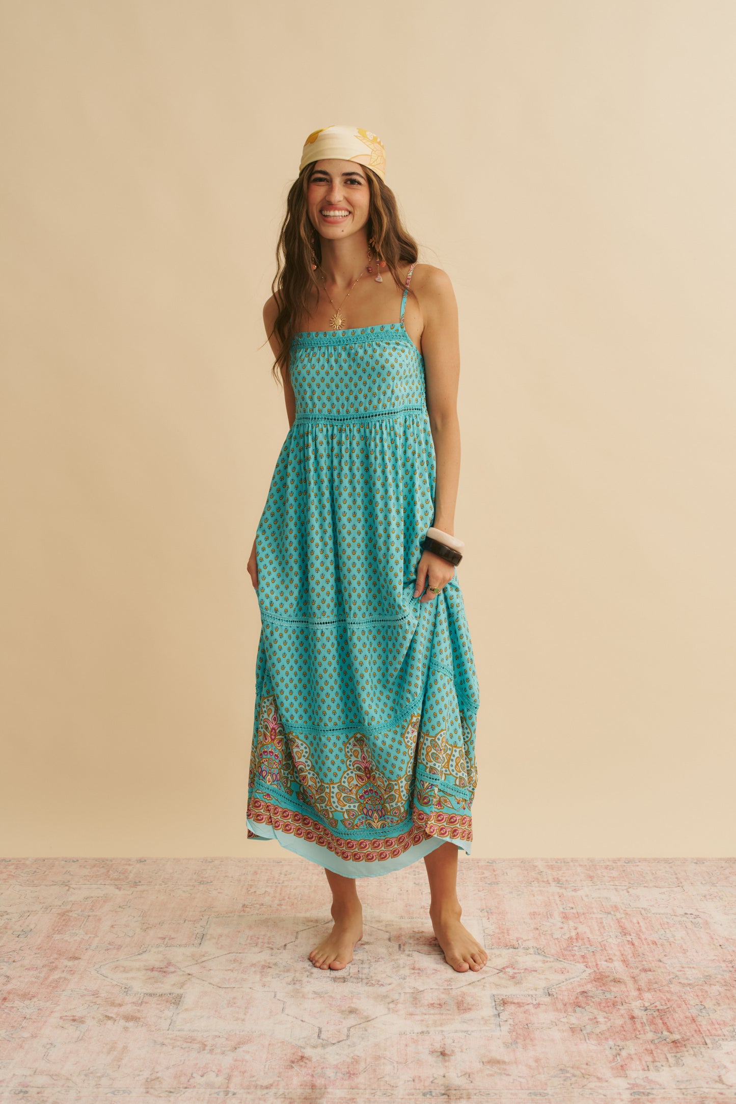 ATLANTIS PRINT HEIDI MIDI DRESS