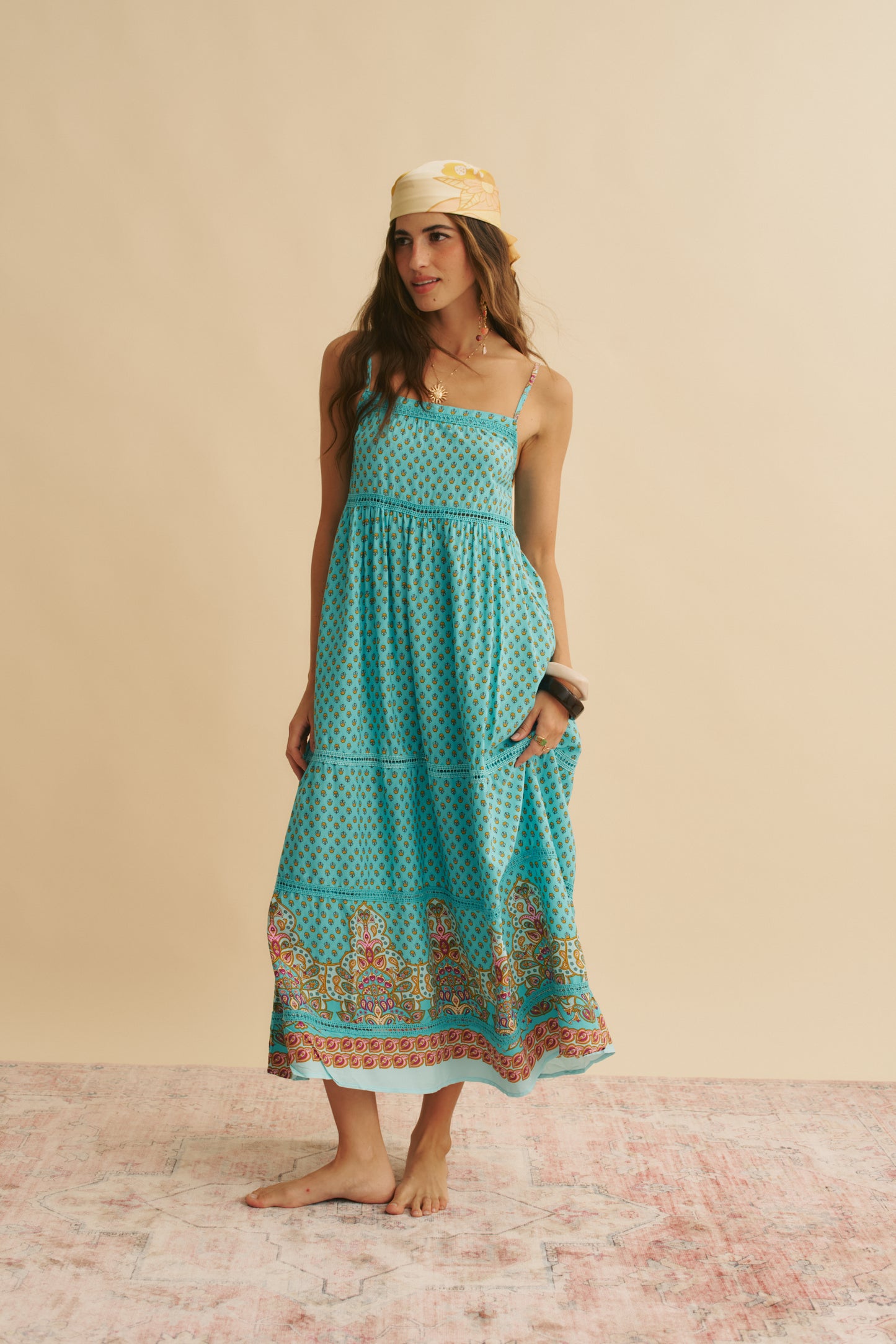 ATLANTIS PRINT HEIDI MIDI DRESS