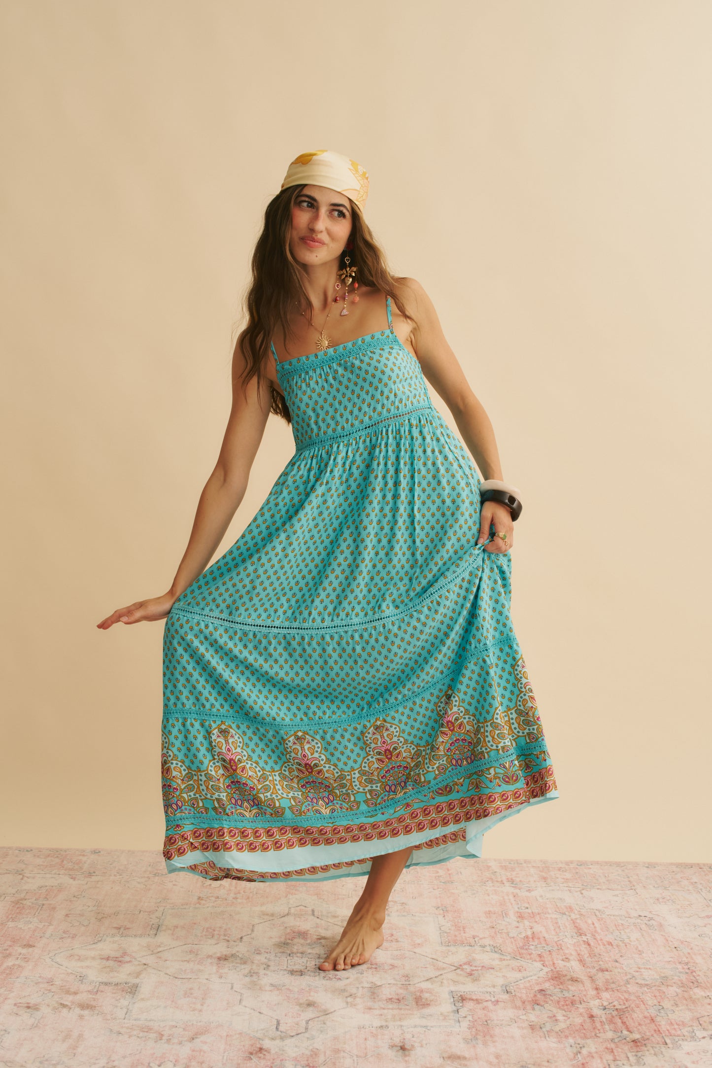 ATLANTIS PRINT HEIDI MIDI DRESS