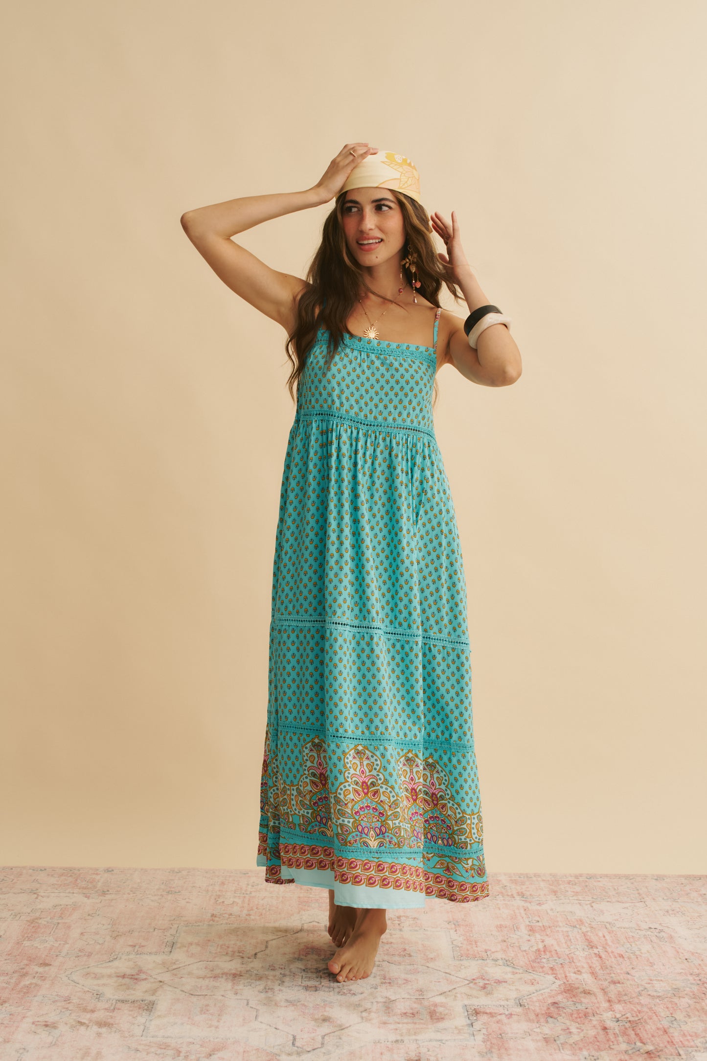 ATLANTIS PRINT HEIDI MIDI DRESS