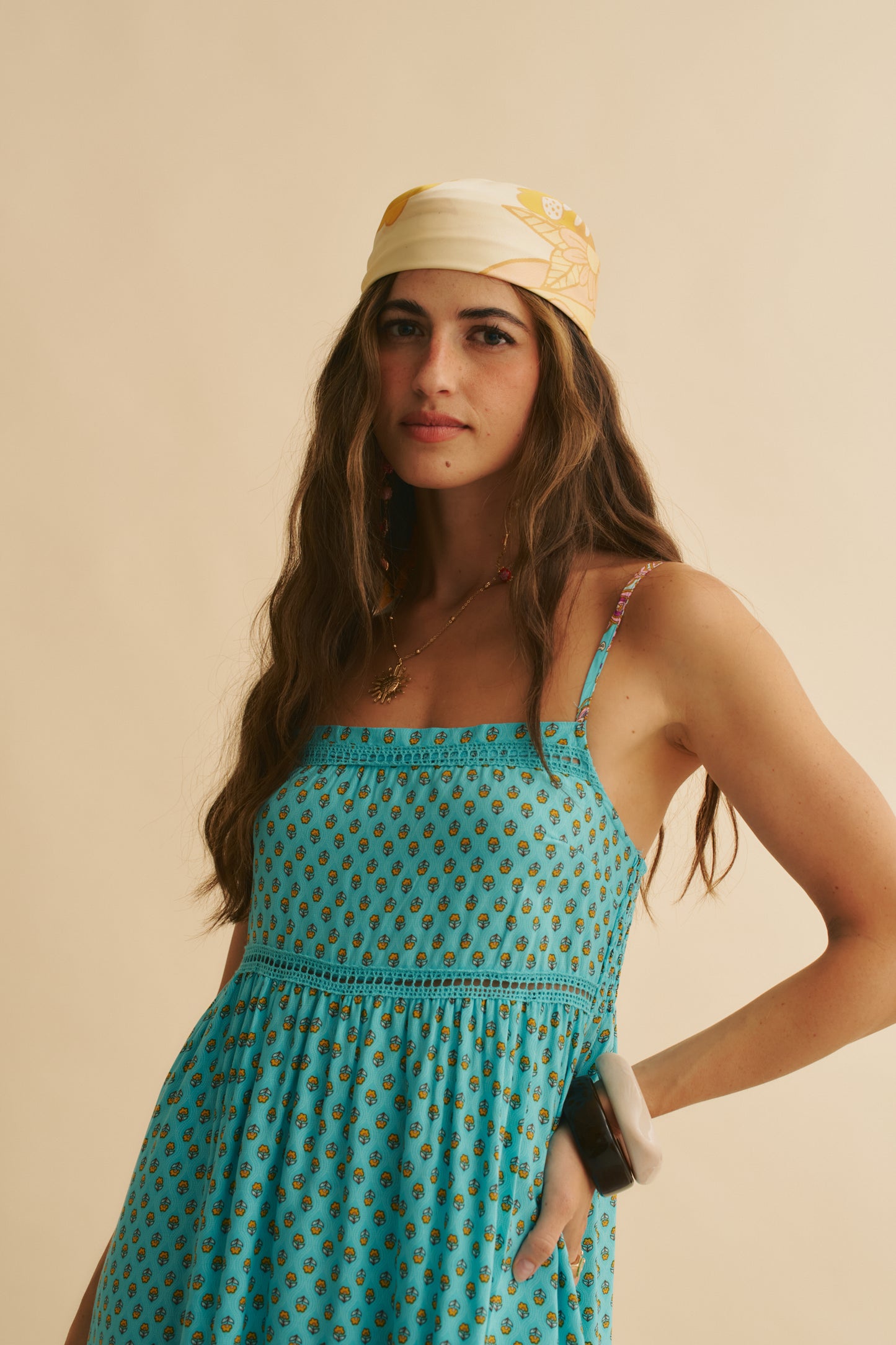 ATLANTIS PRINT HEIDI MIDI DRESS