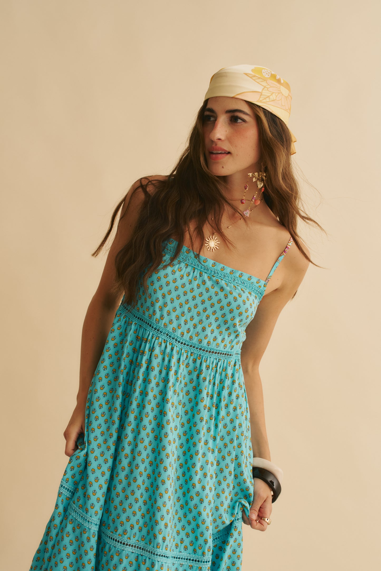 ATLANTIS PRINT HEIDI MIDI DRESS