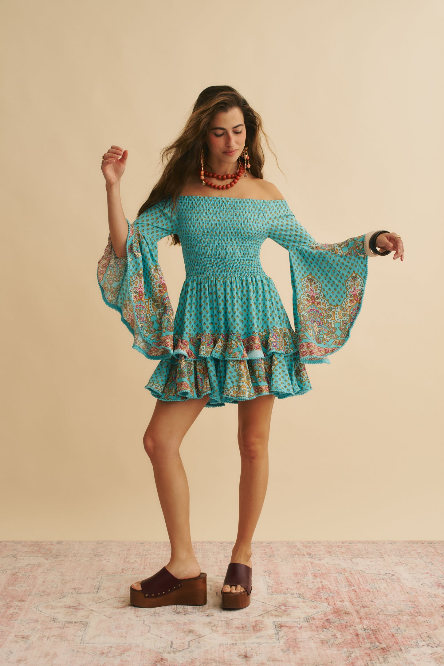 ATLANTIS PRINT PRIMROSE MINI DRESS