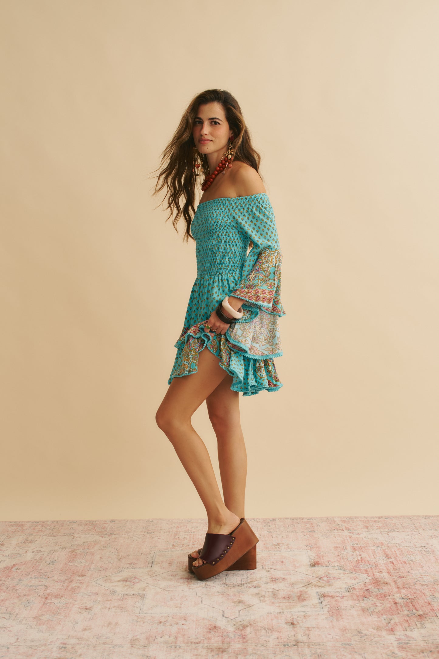 ATLANTIS PRINT PRIMROSE MINI DRESS