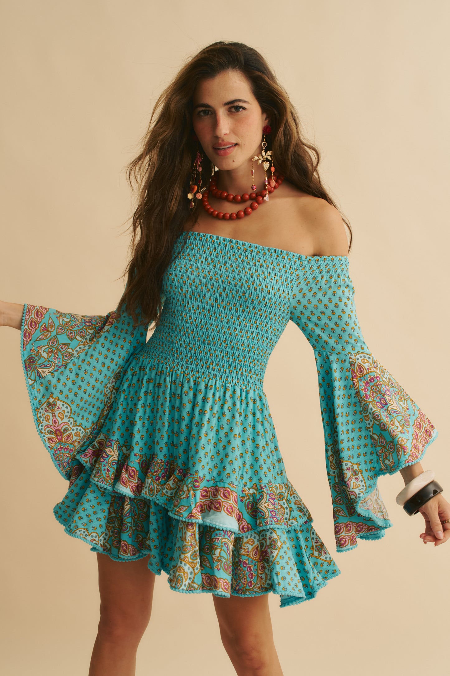 ATLANTIS PRINT PRIMROSE MINI DRESS