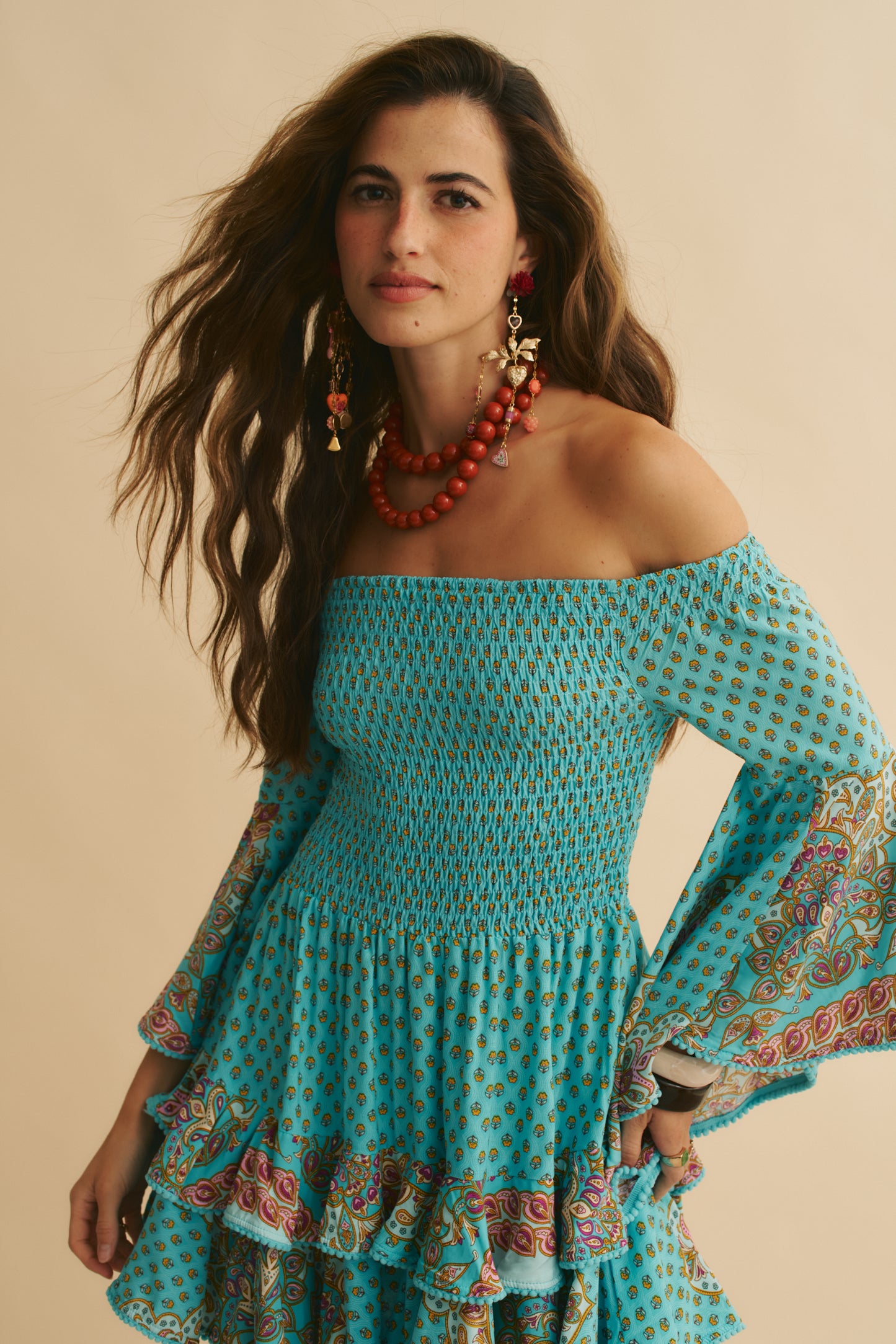ATLANTIS PRINT PRIMROSE MINI DRESS