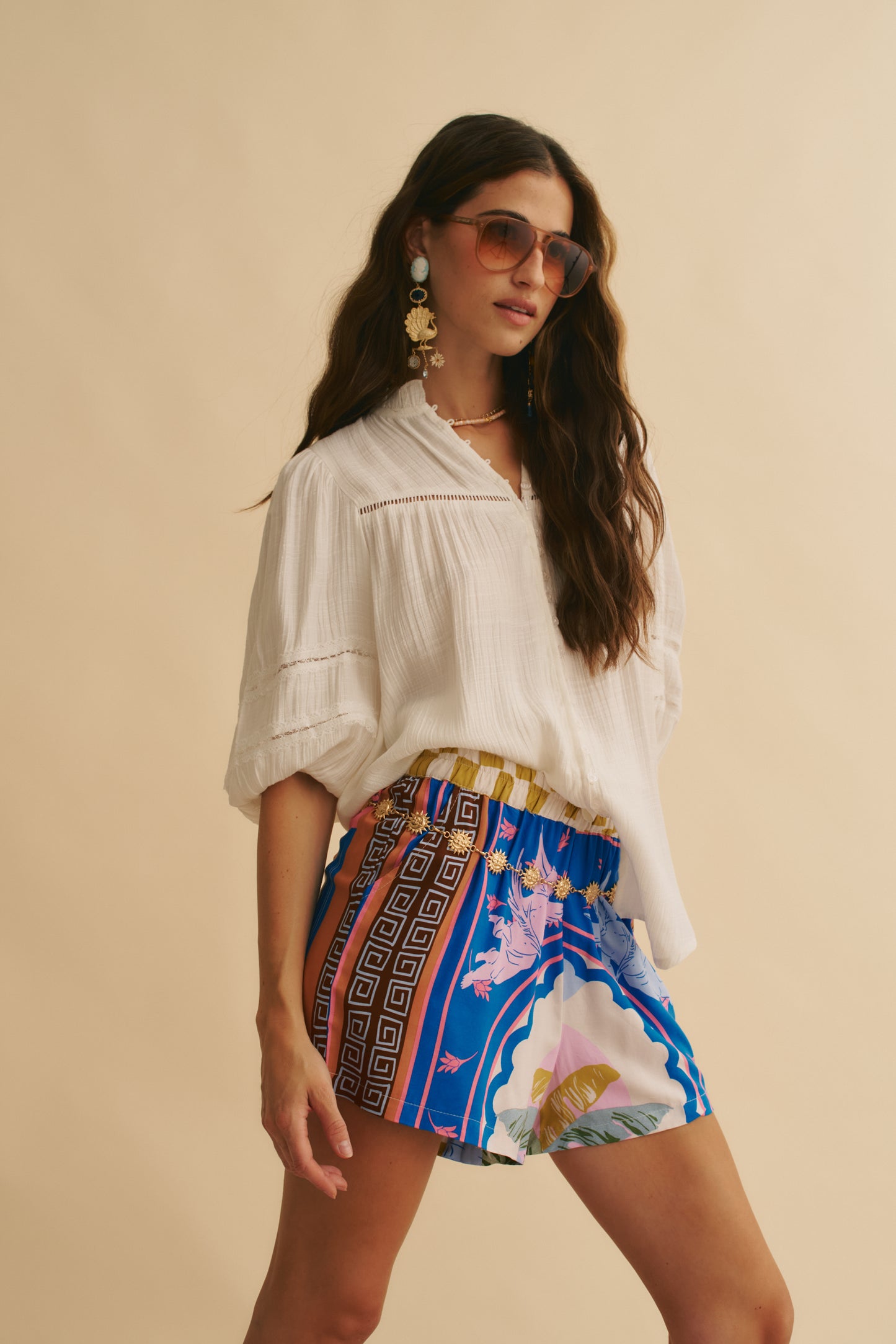 ROMEO PRINT MYRA SHORTS