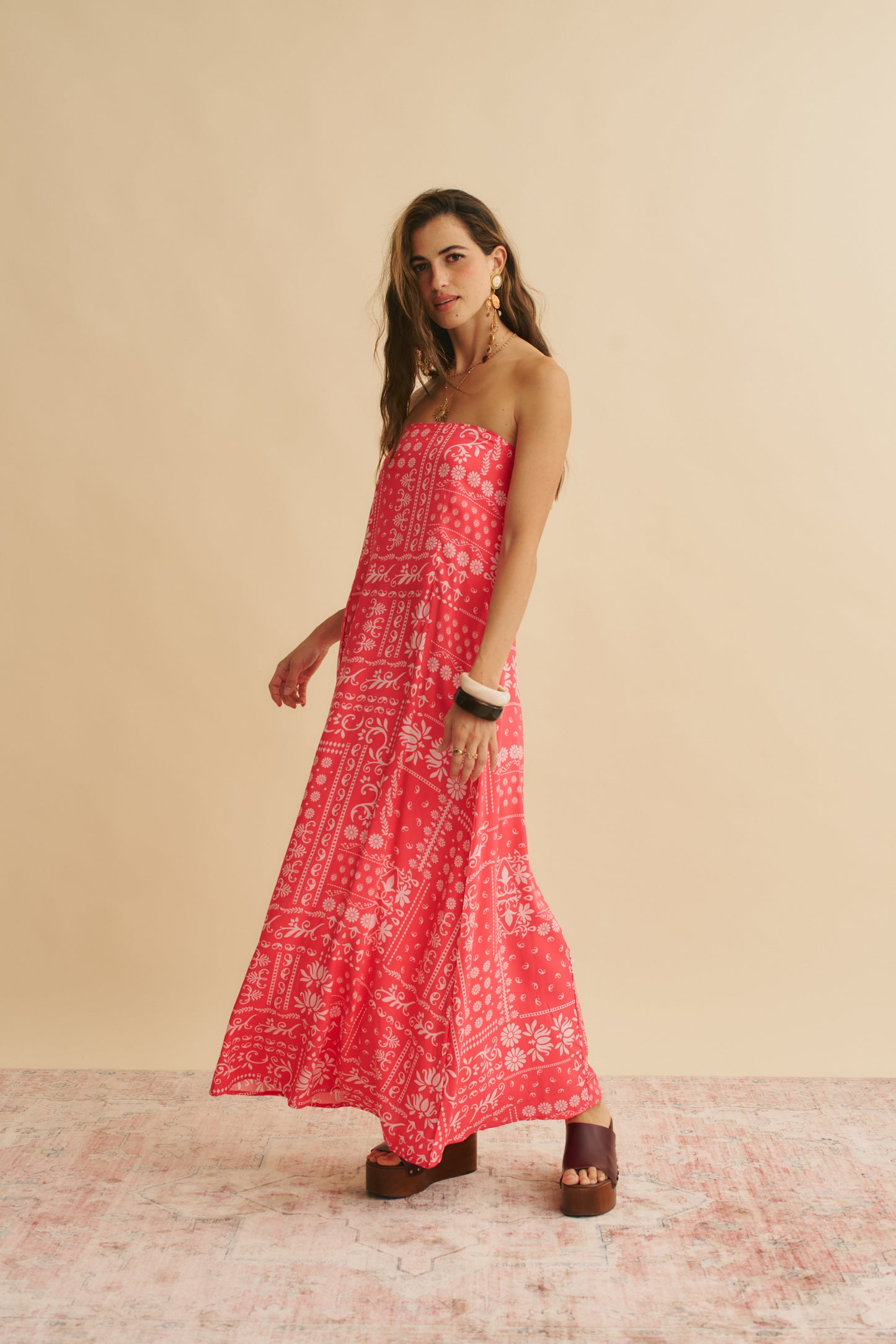 HIBISCA PRINT KINGSLEY MAXI DRESS