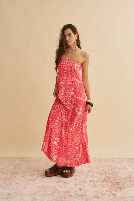 HIBISCA PRINT KINGSLEY MAXI DRESS