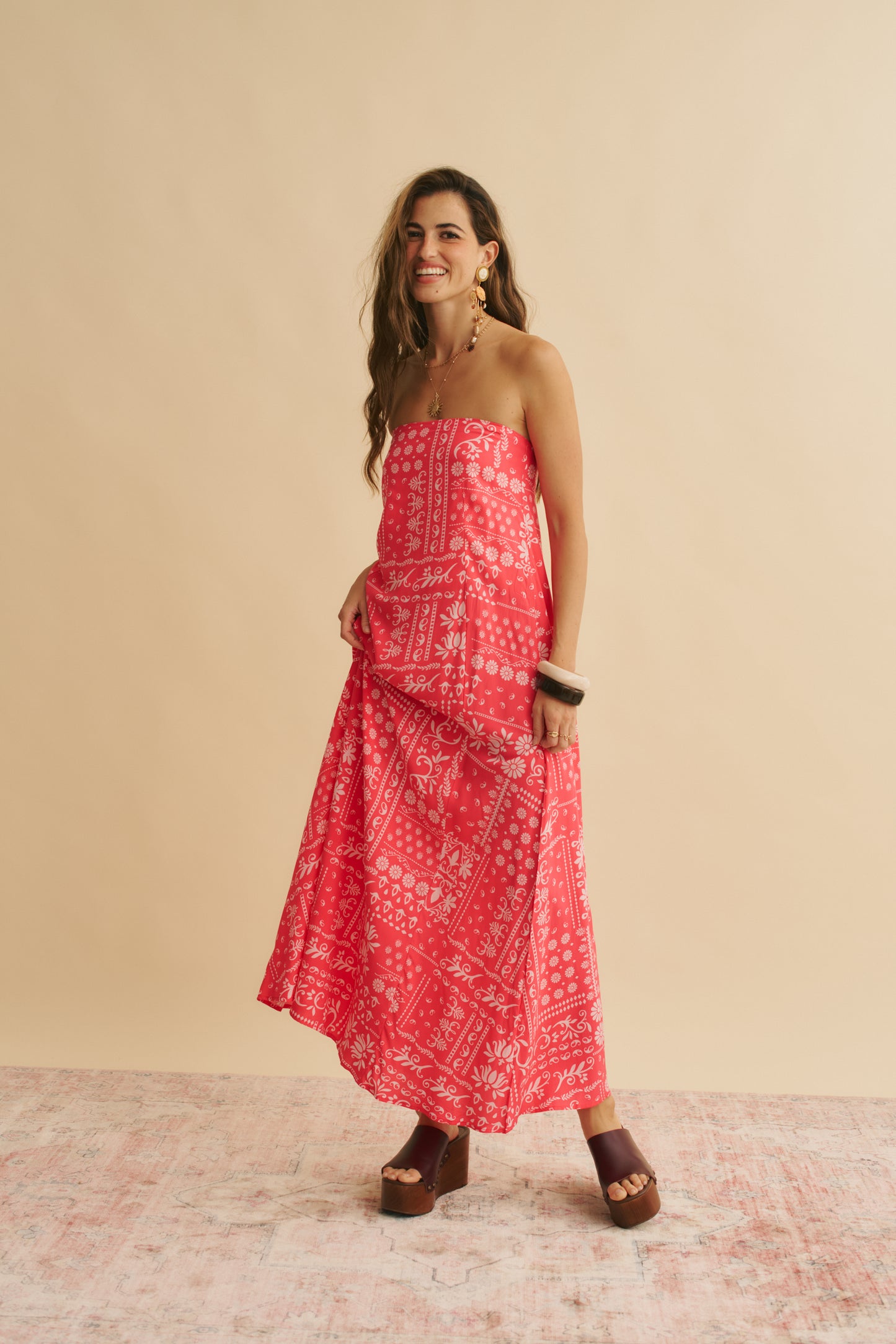 HIBISCA PRINT KINGSLEY MAXI DRESS