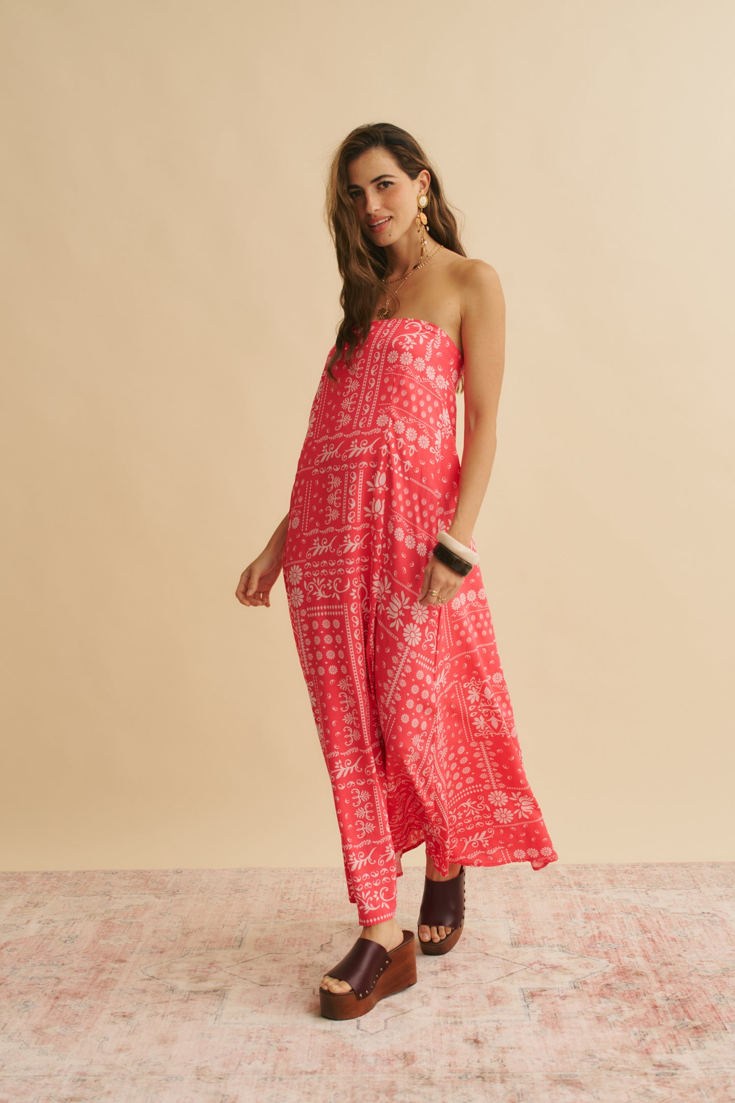 HIBISCA PRINT KINGSLEY MAXI DRESS