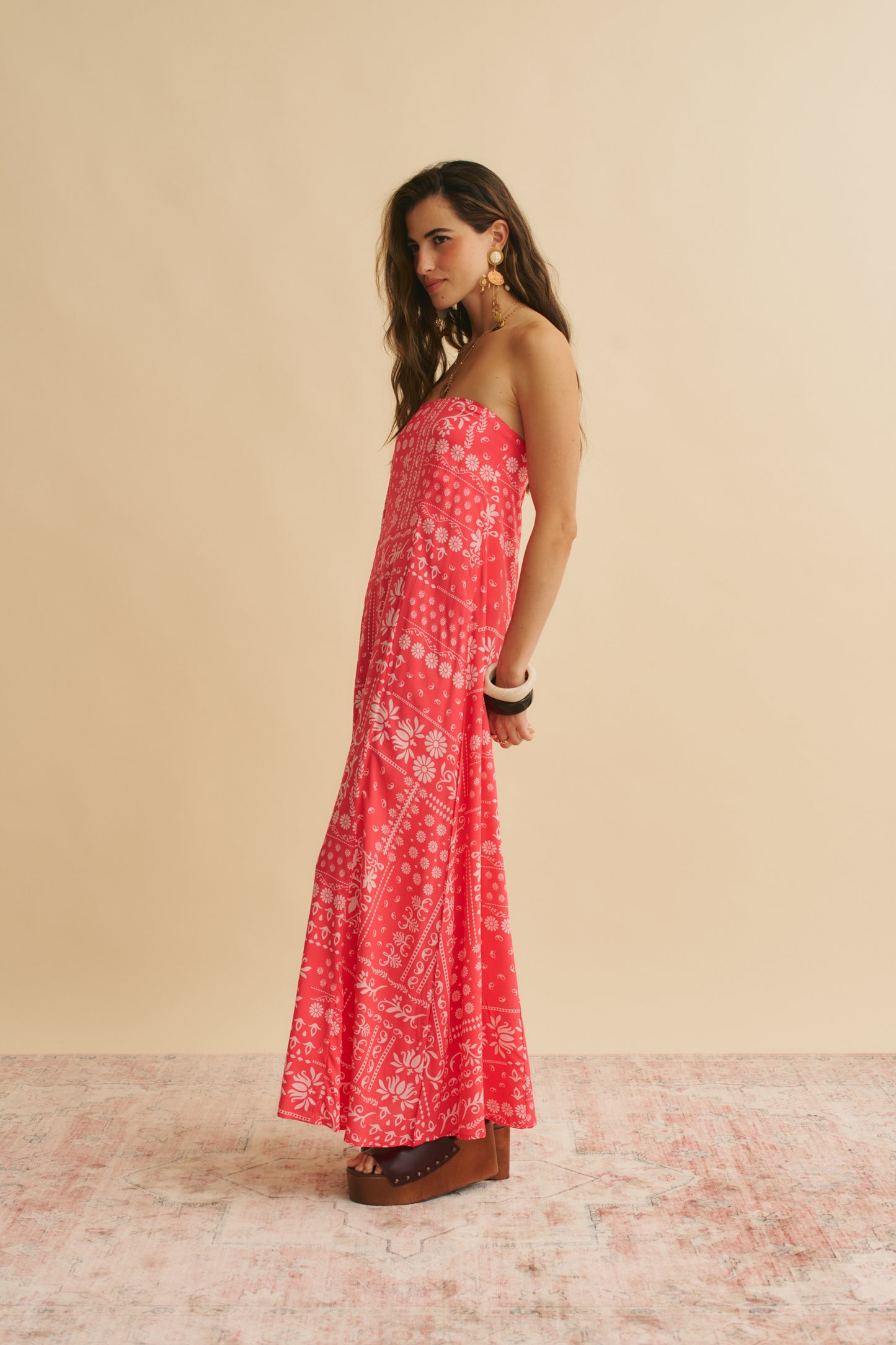 HIBISCA PRINT KINGSLEY MAXI DRESS
