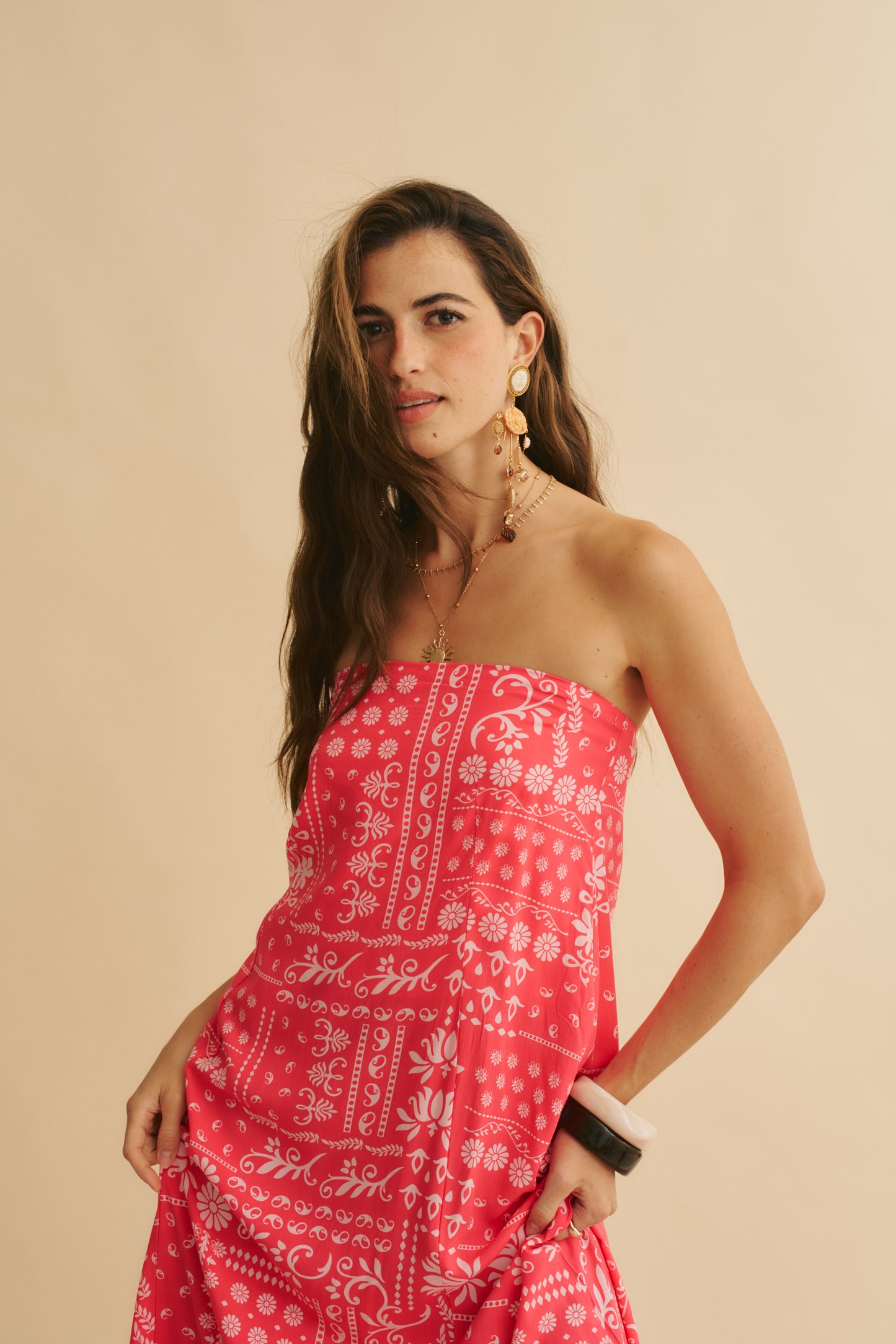 HIBISCA PRINT KINGSLEY MAXI DRESS