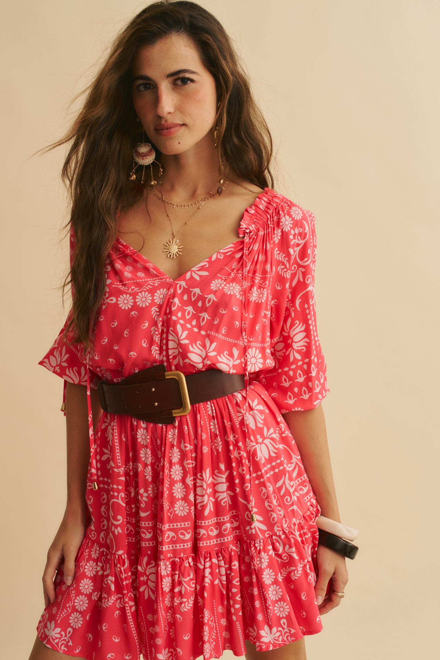 HIBISCA PRINT CHATEAU DRESS
