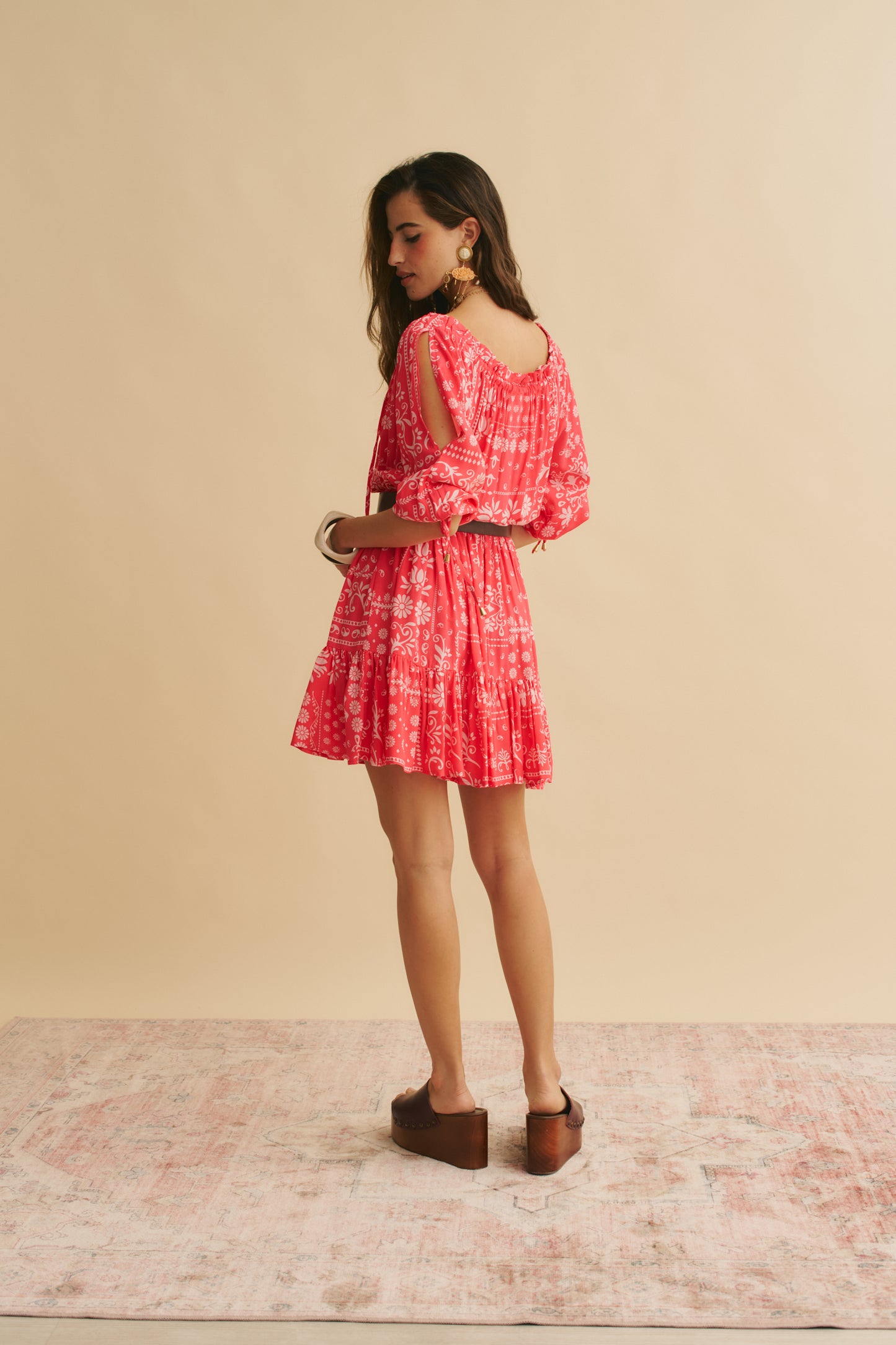HIBISCA PRINT CHATEAU DRESS