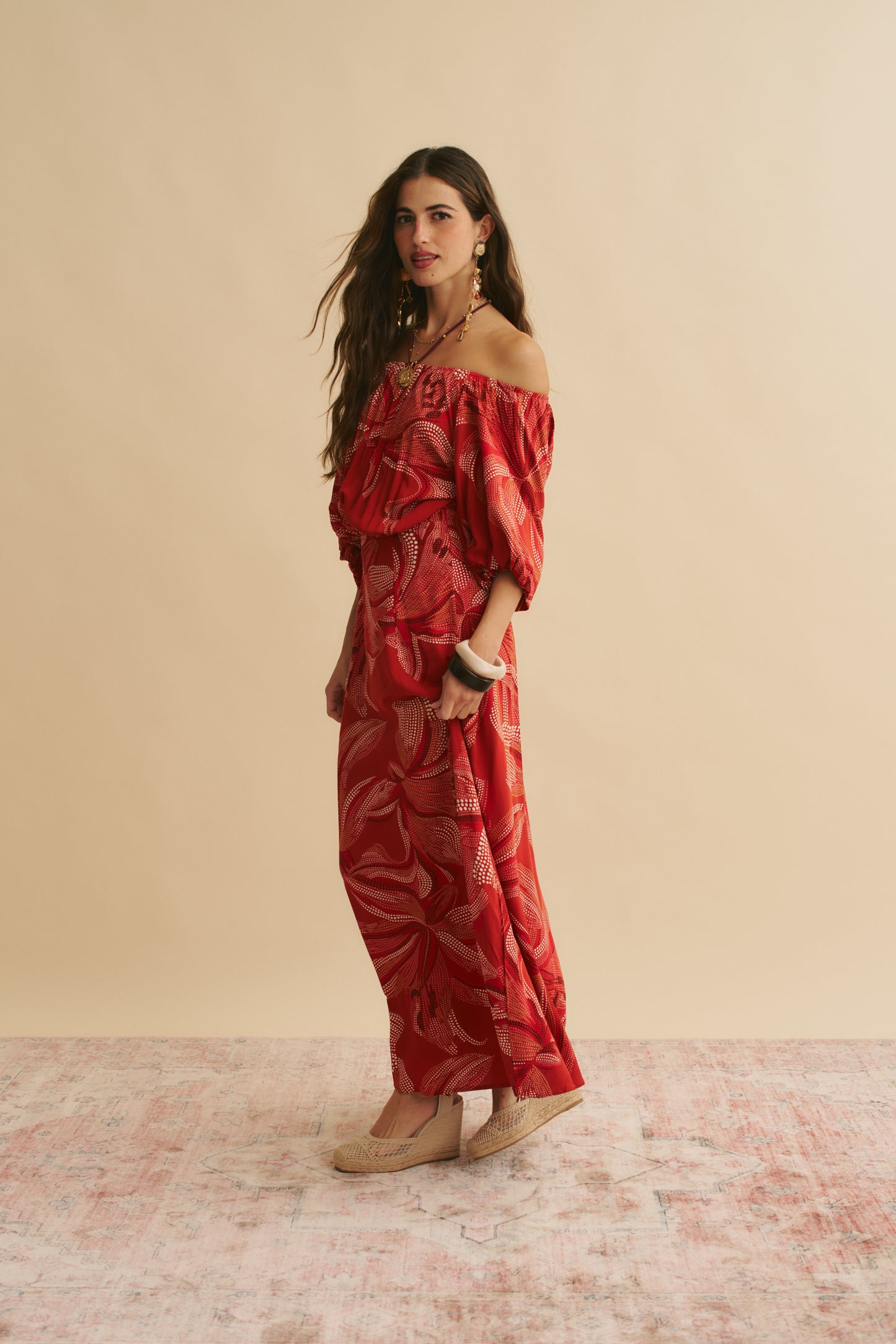 HIBISCUS PRINT HALLIE MAXI