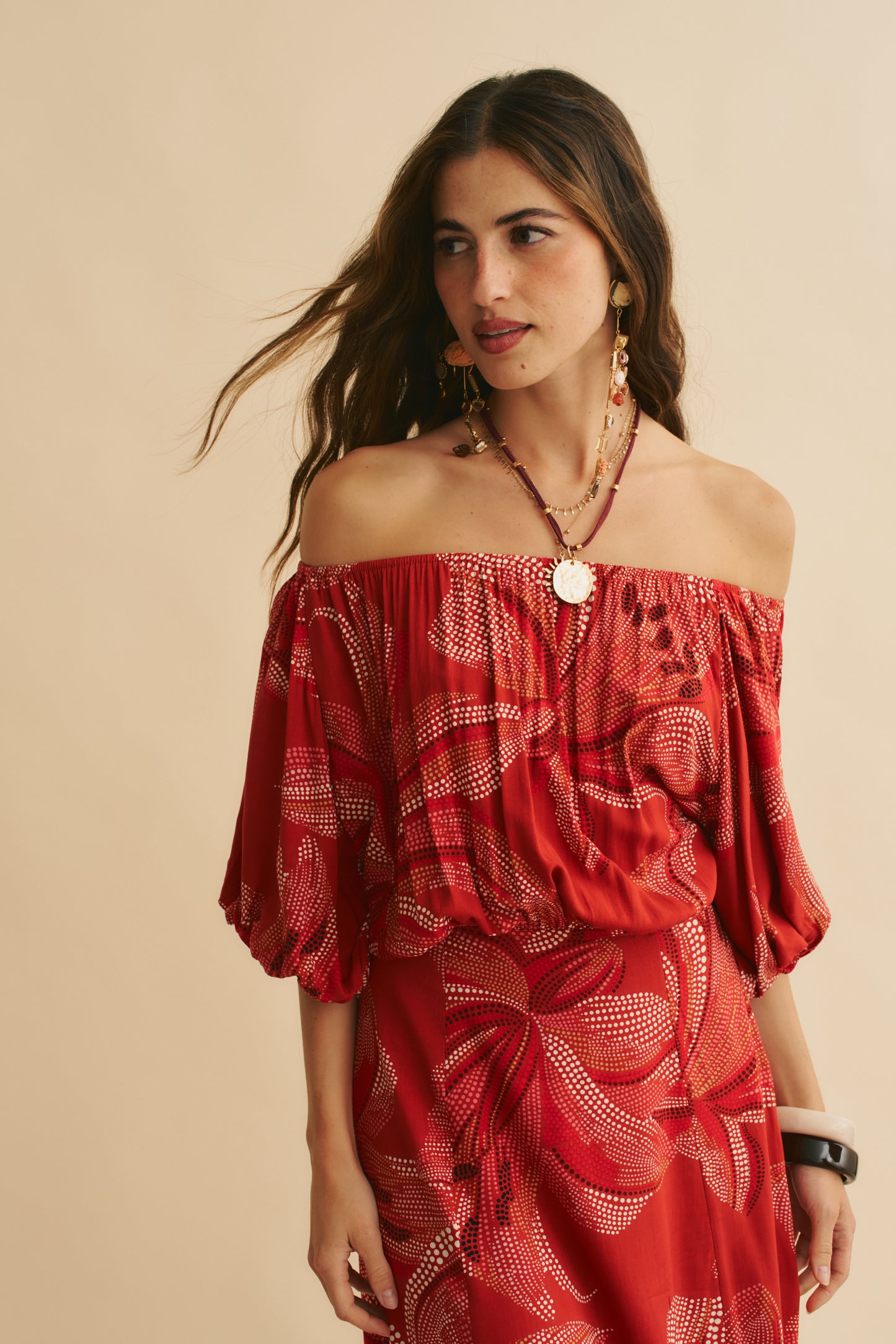 HIBISCUS PRINT HALLIE MAXI