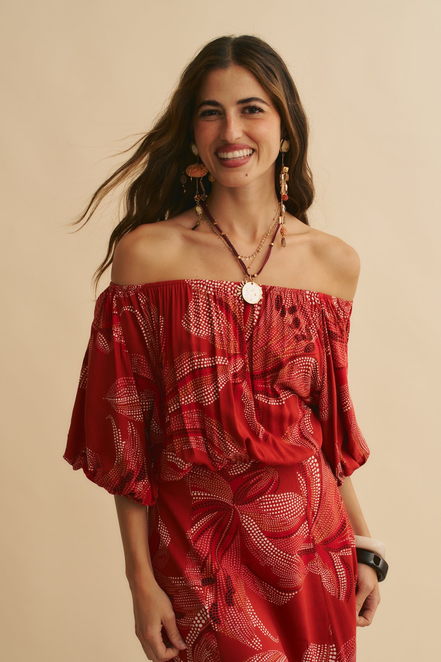 HIBISCUS PRINT HALLIE MAXI