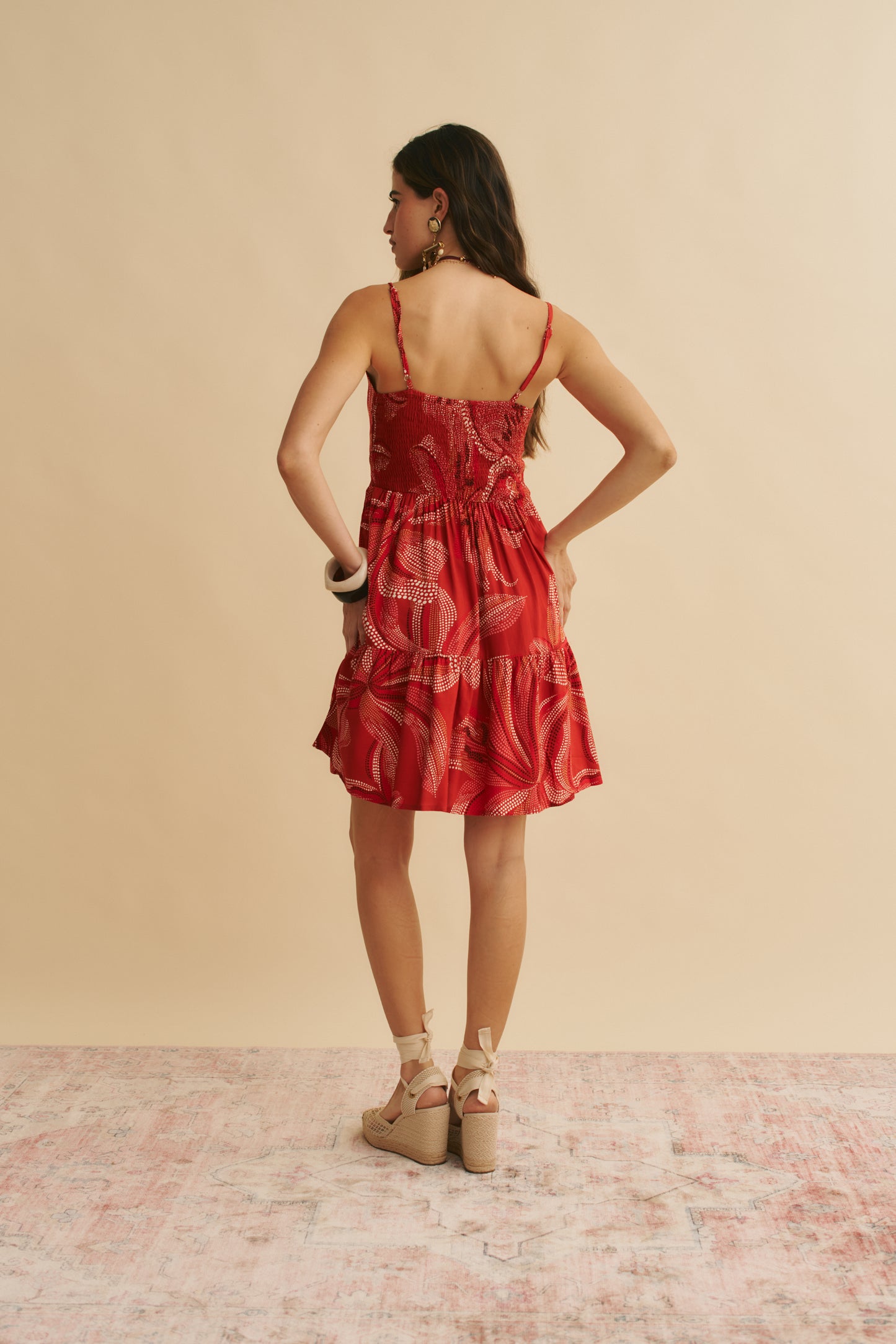 HIBISCUS PRINT MINI BAMBI DRESS