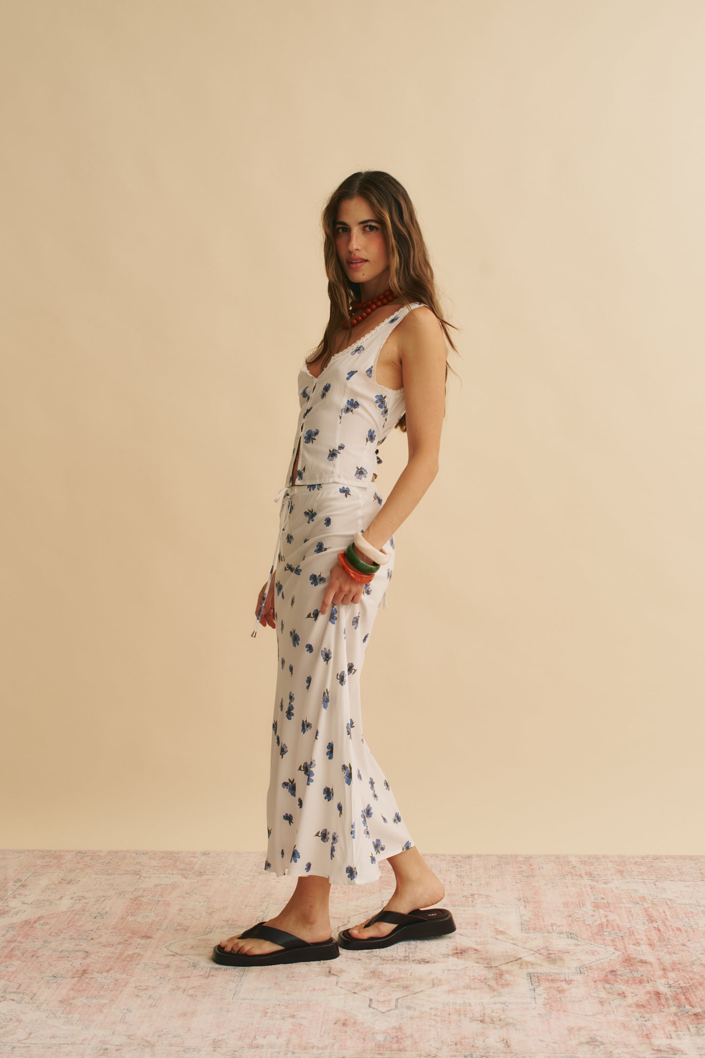 JUNEBERRY PRINT WOODS MAXI SKIRT