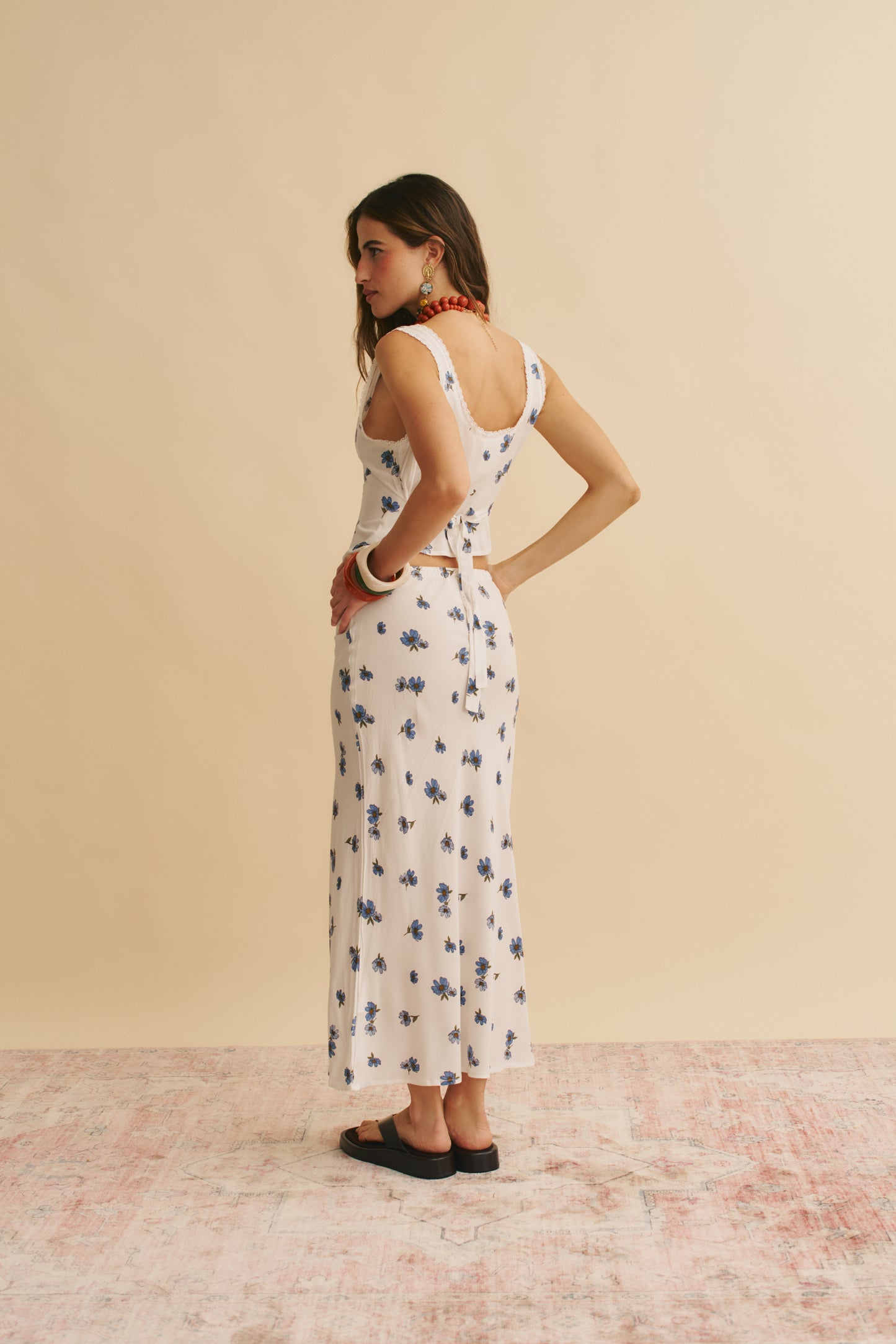 JUNEBERRY PRINT WOODS MAXI SKIRT