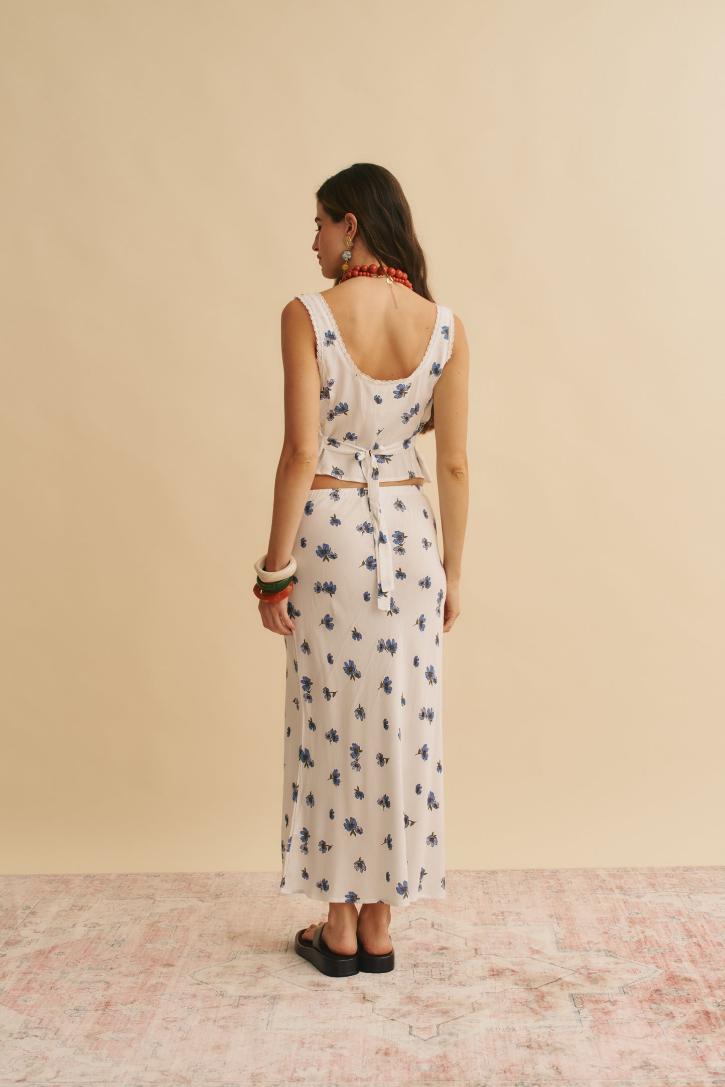 JUNEBERRY PRINT WOODS MAXI SKIRT