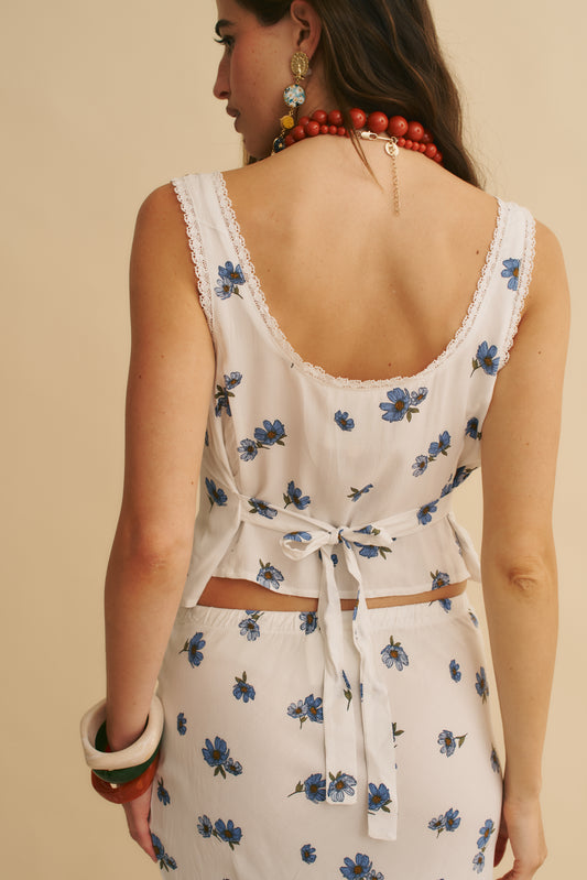 JUNEBERRY PRINT ETTIE TOP