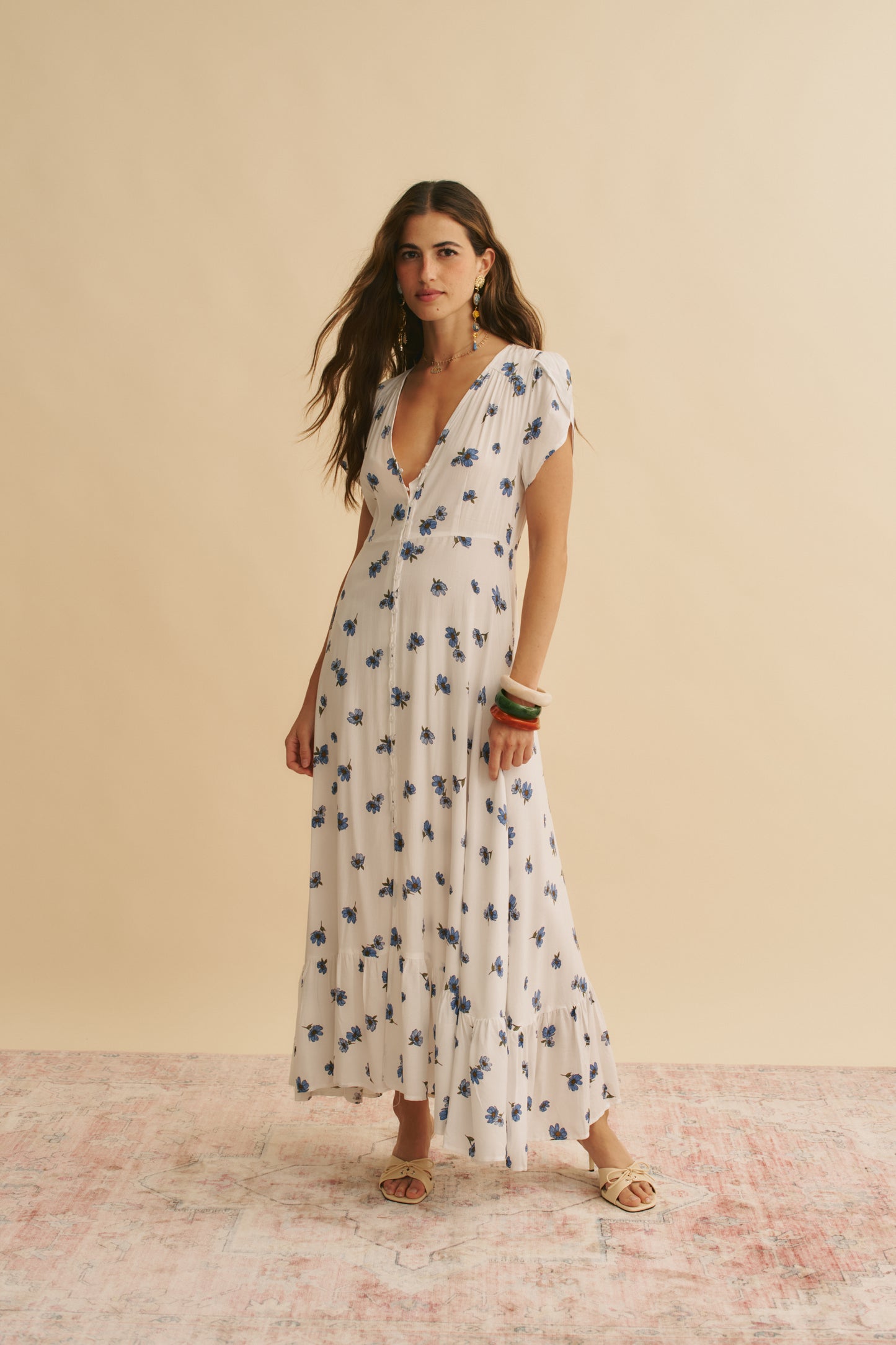 JUNEBERRY PRINT BLOOM MAXI DRESS
