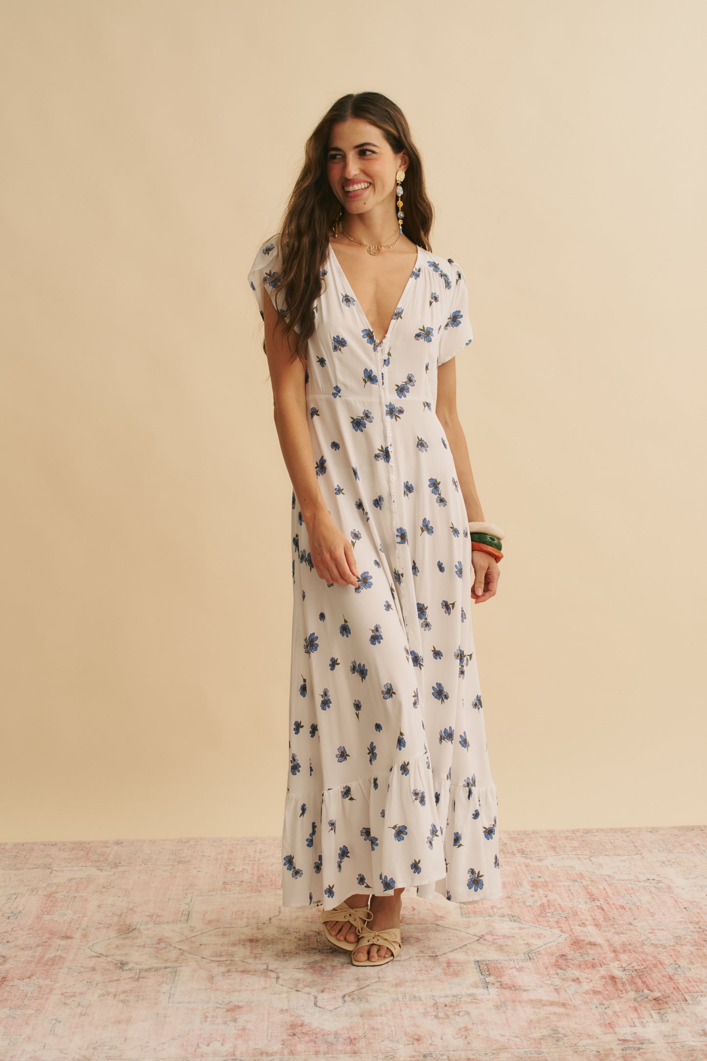 JUNEBERRY PRINT BLOOM MAXI DRESS
