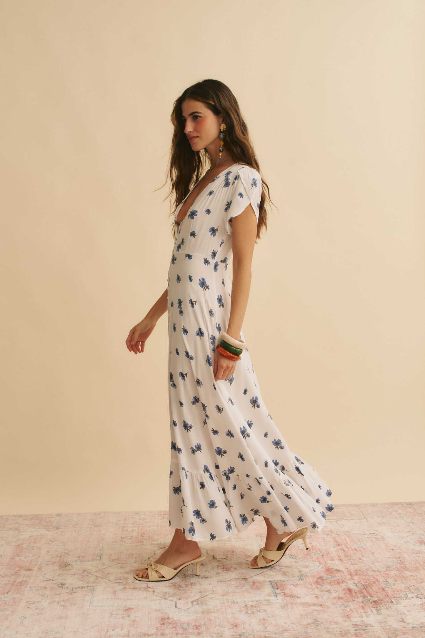 JUNEBERRY PRINT BLOOM MAXI DRESS