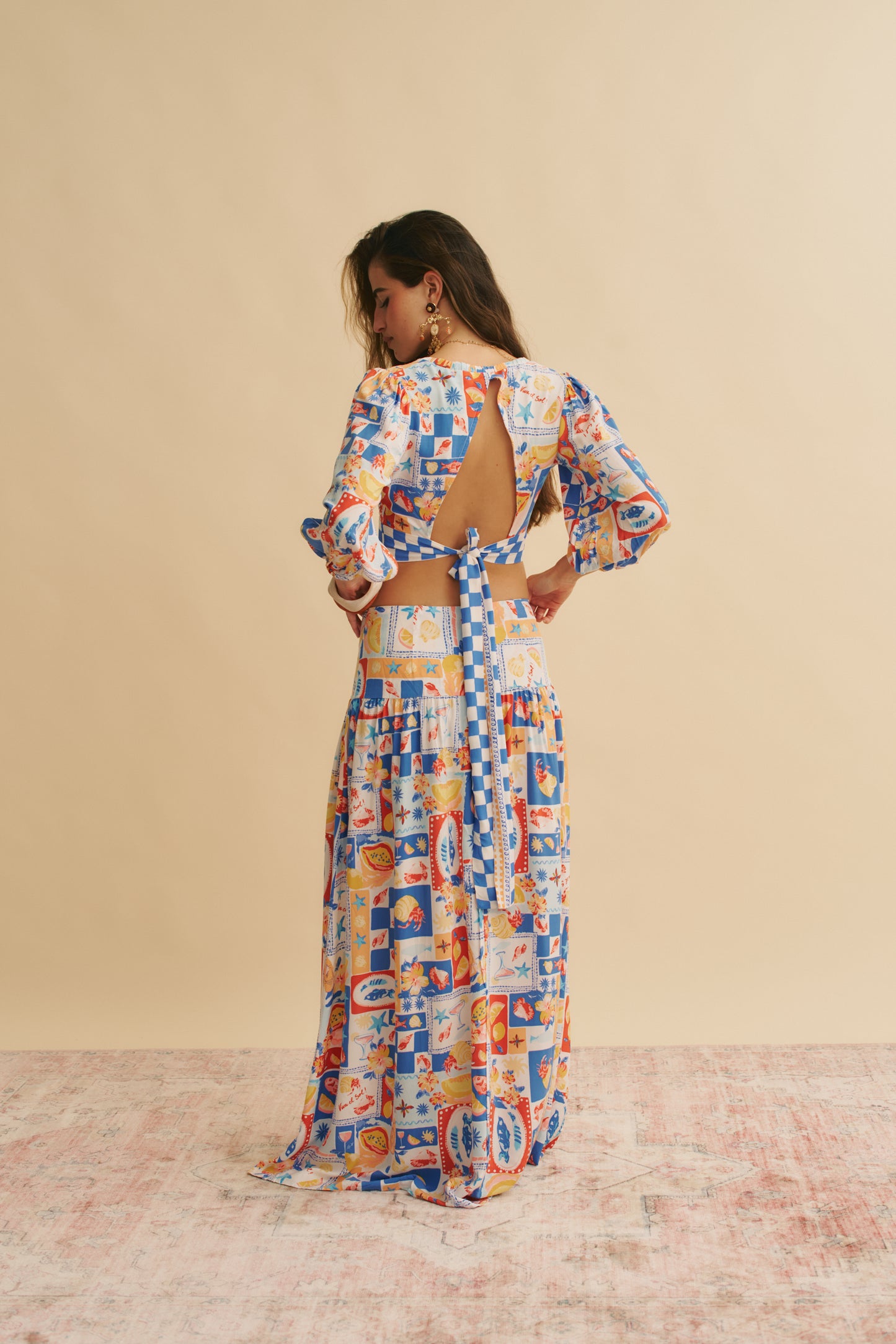 VIVA DE SOL PRINT SOLARA MAXI SKIRT