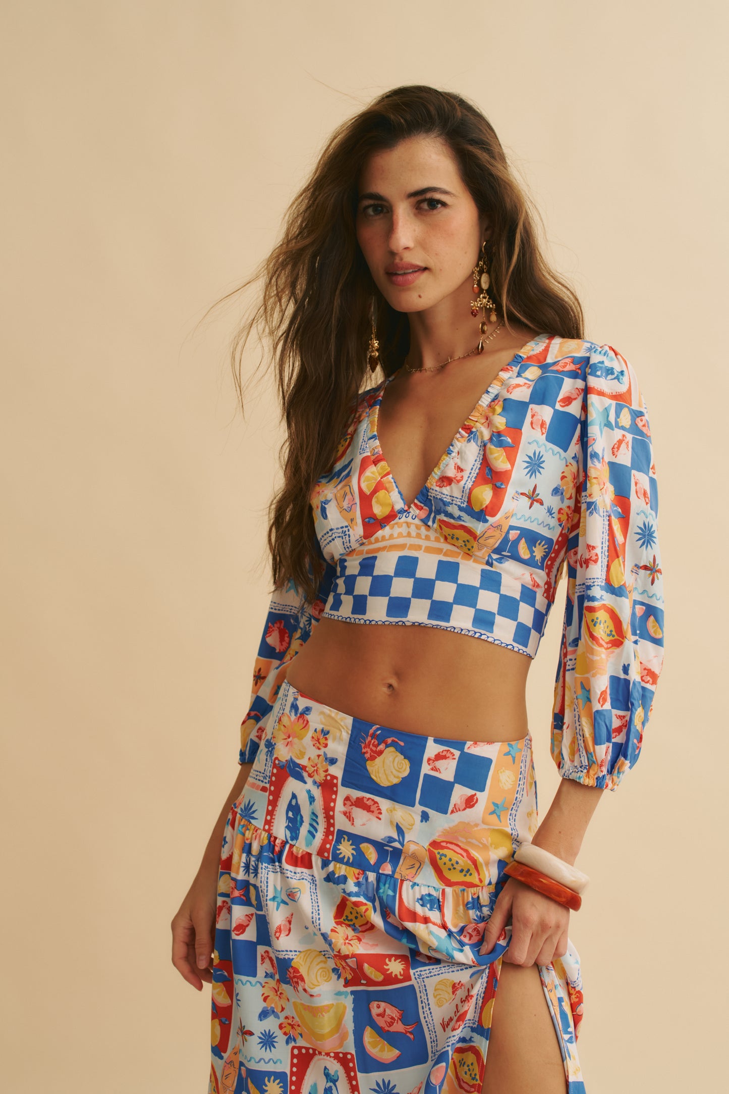 VIVA DE SOL PRINT FLUIR TOP